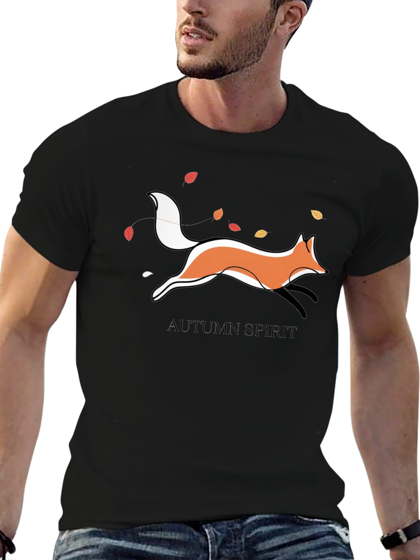 Autumn Spirit Fox Graphic T-Shirt