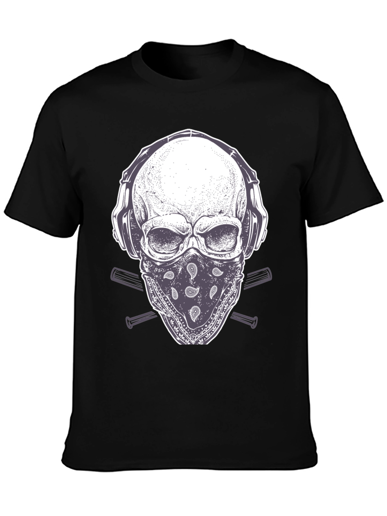 Skull Headphone T-Shirt - Unique Graphic Tee