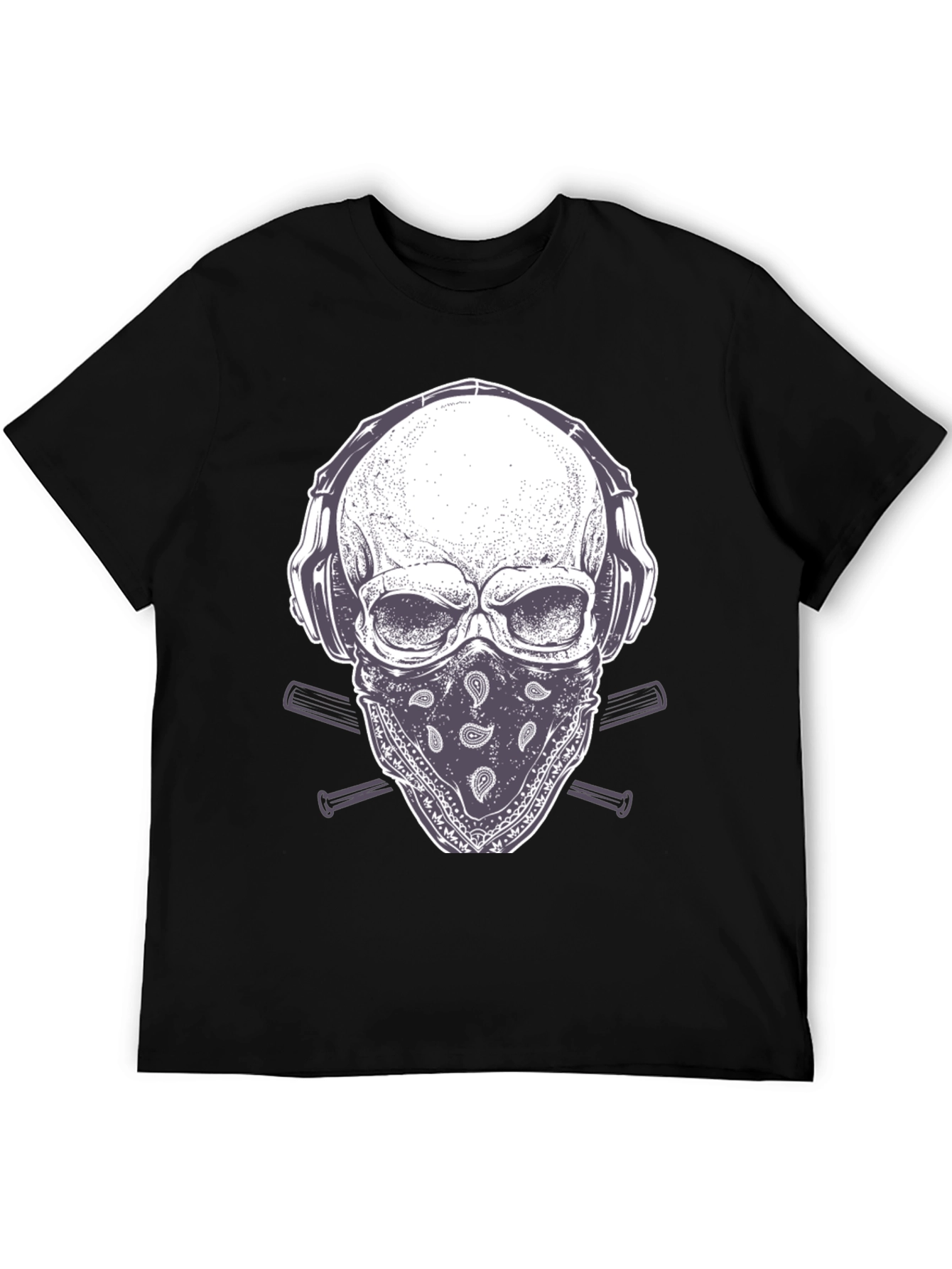 Skull Headphone T-Shirt - Unique Graphic Tee