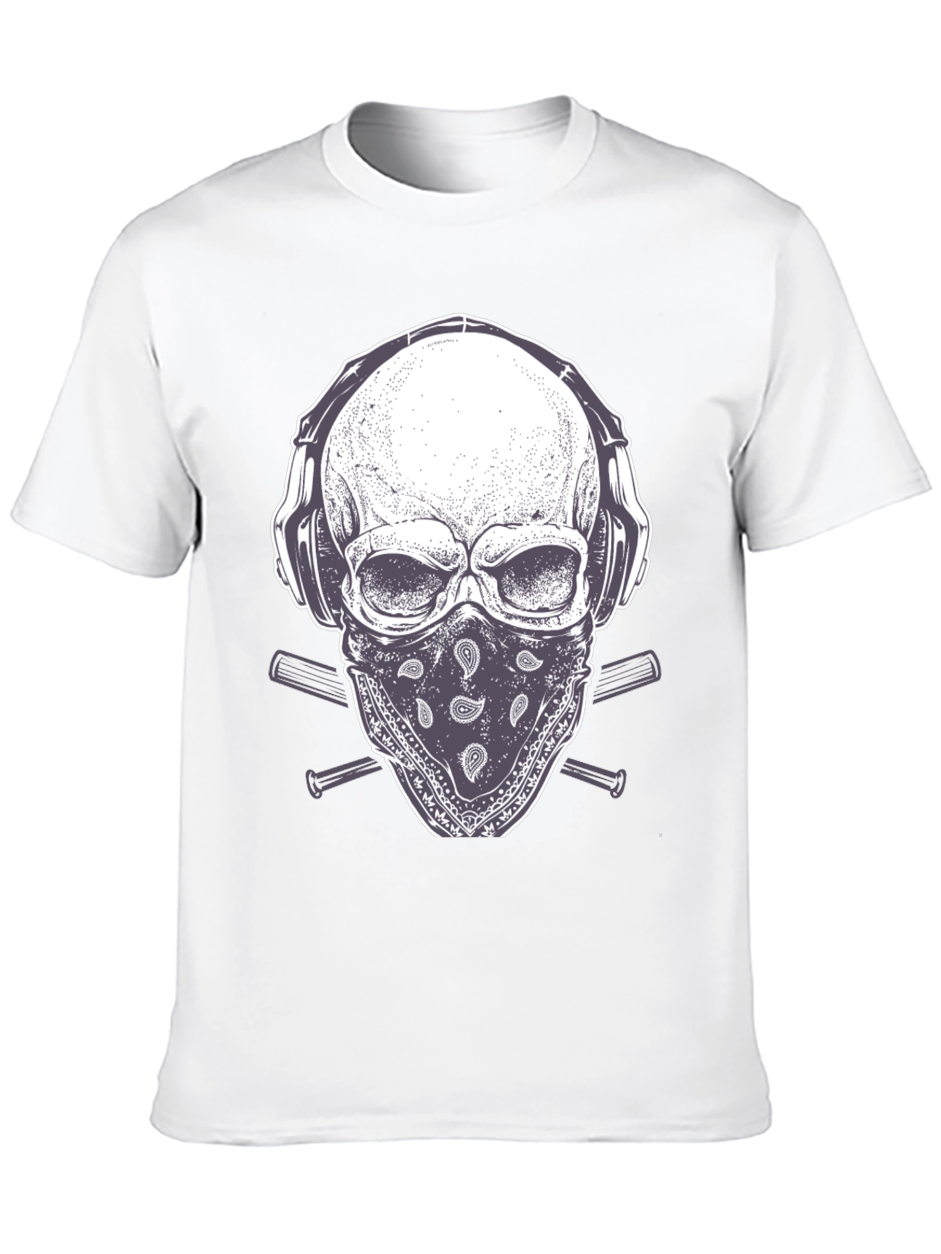 Skull Headphone T-Shirt - Unique Graphic Tee