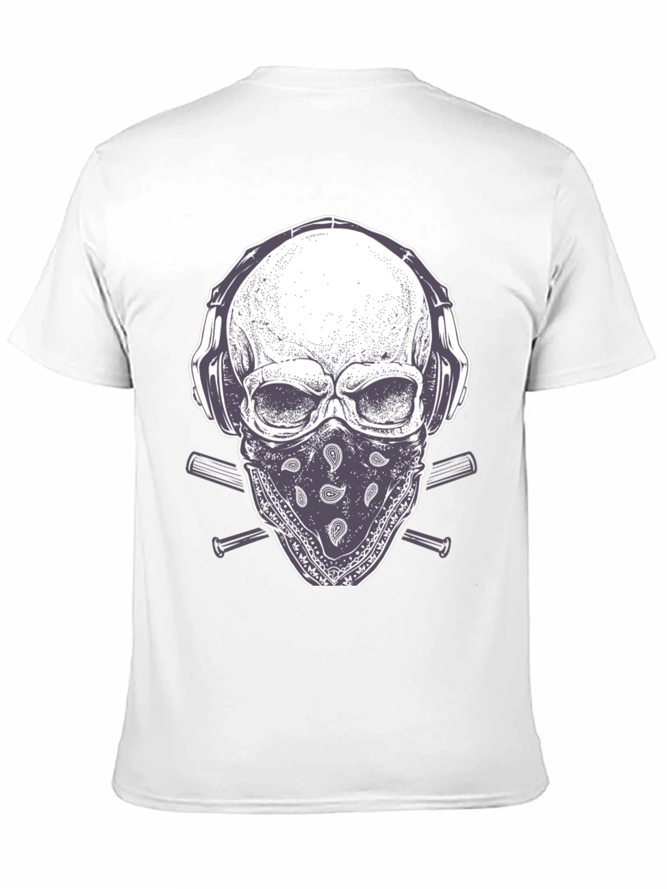 Skull Headphone T-Shirt - Unique Graphic Tee