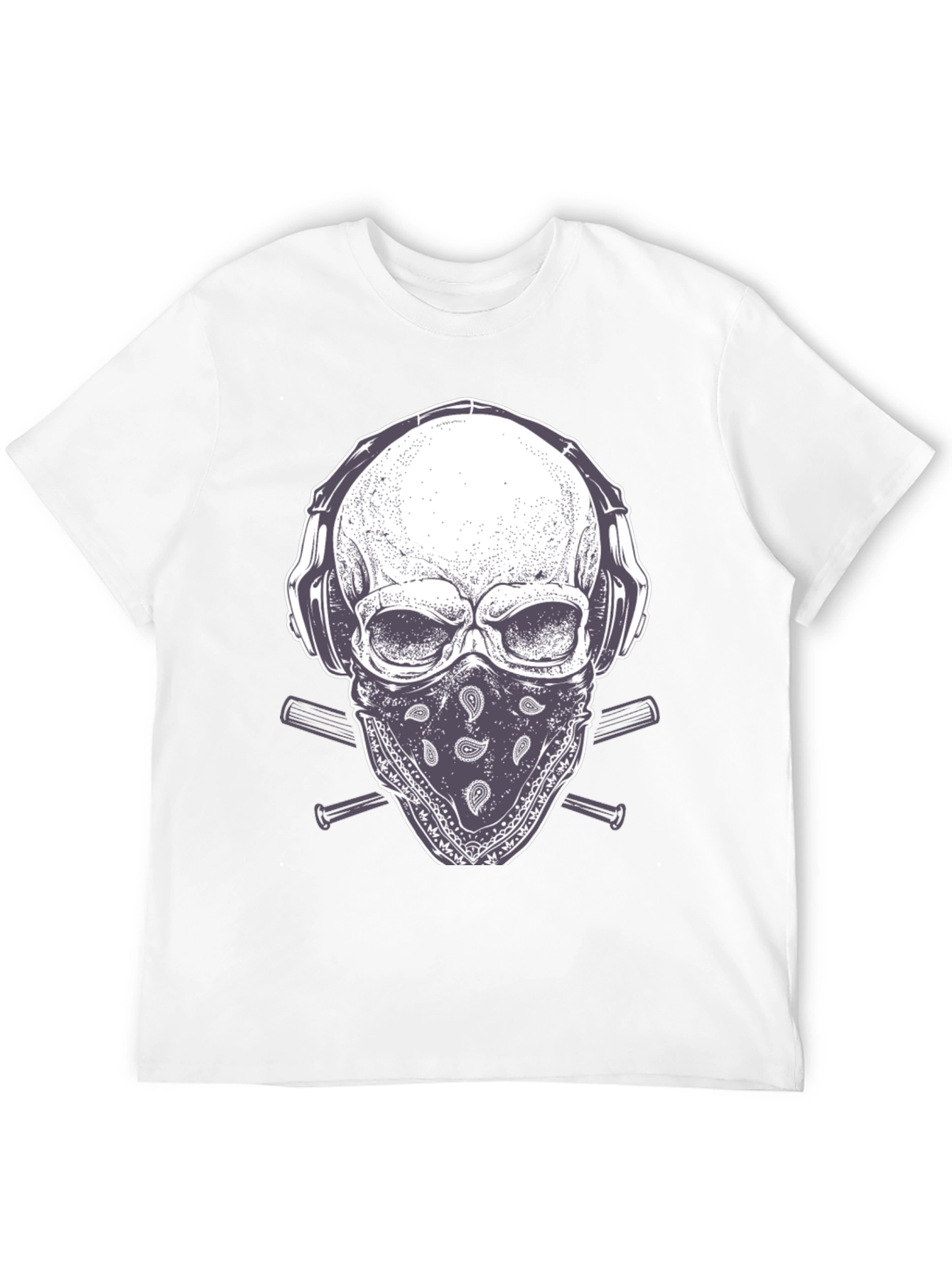 Skull Headphone T-Shirt - Unique Graphic Tee
