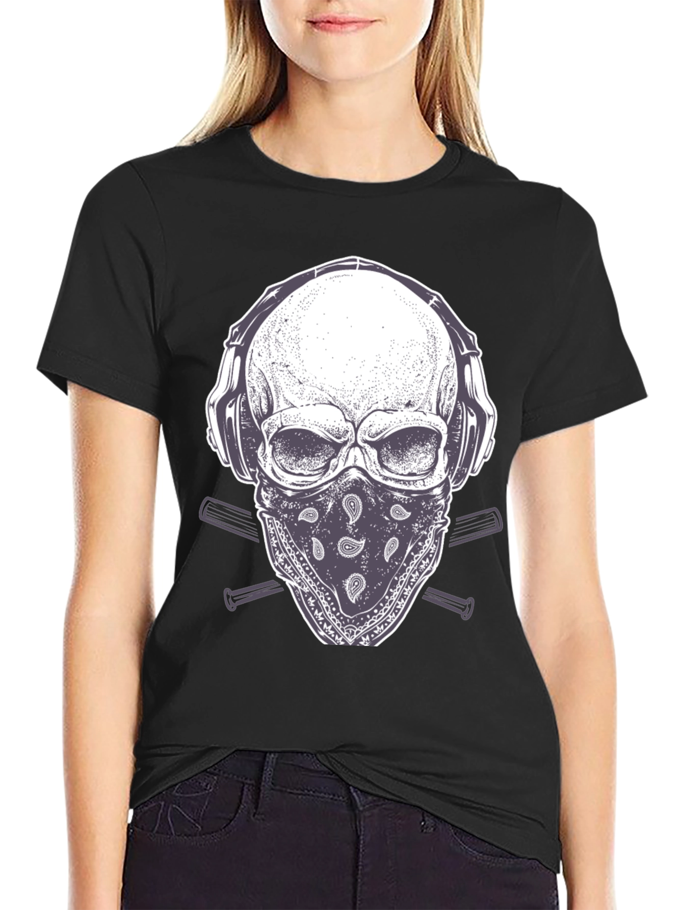 Skull Headphone T-Shirt - Unique Graphic Tee