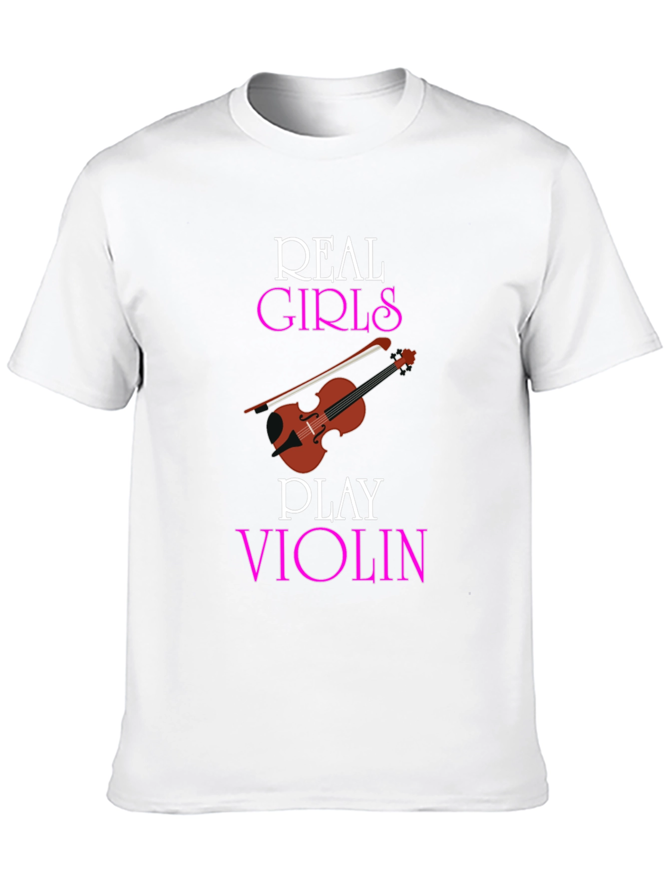 Real Girls Play Violin Black T-Shirt