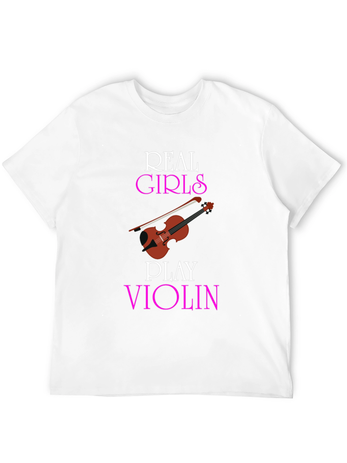 Real Girls Play Violin Black T-Shirt