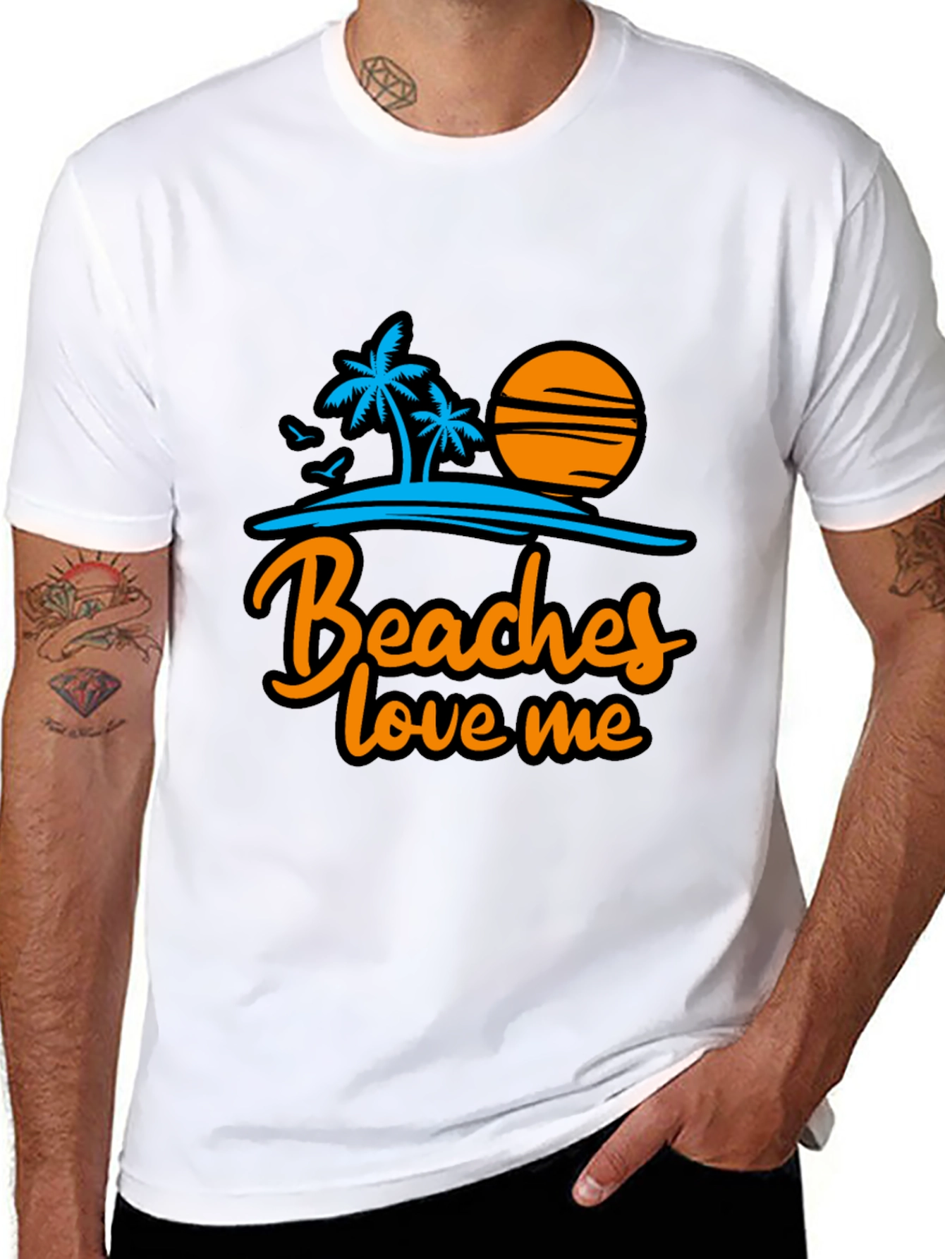 Beaches Love Me Graphic Tee - Summer Vacation Shirt