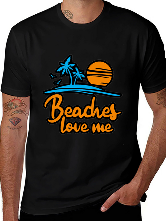 Beaches Love Me Graphic Tee - Summer Vacation Shirt