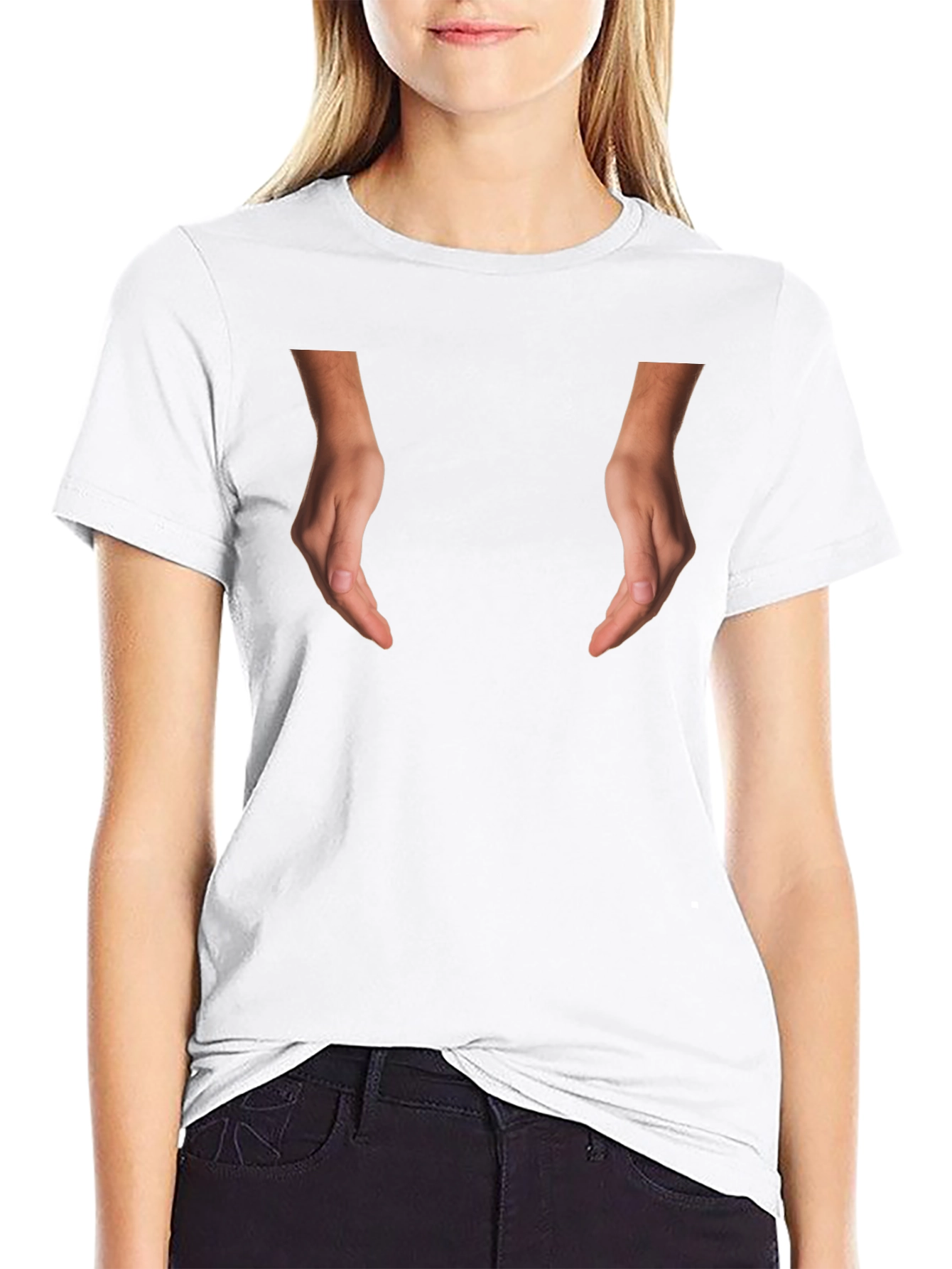 Novelty Hands Graphic Black T-Shirt