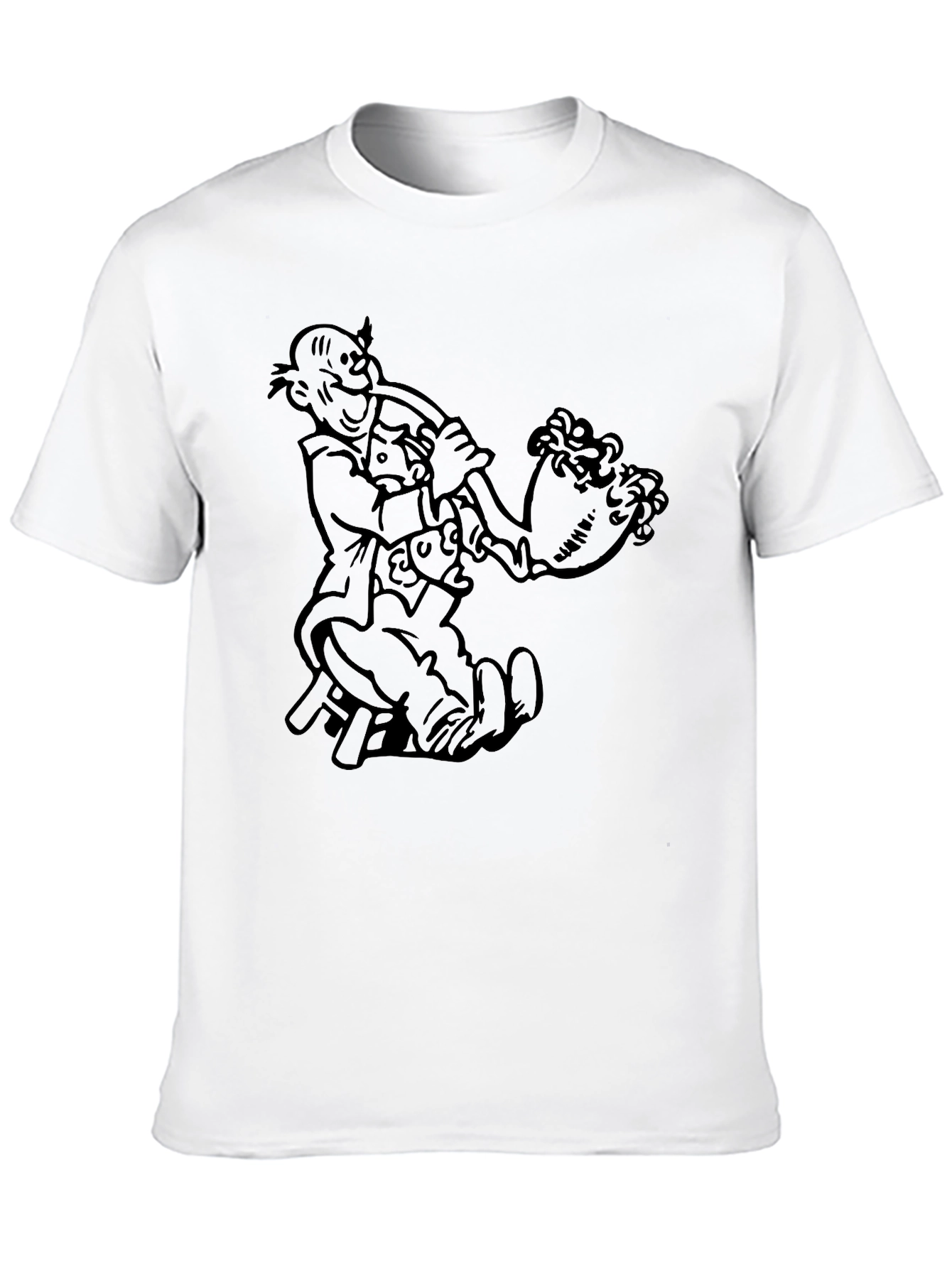 Cartoon Graphic Tee - Black