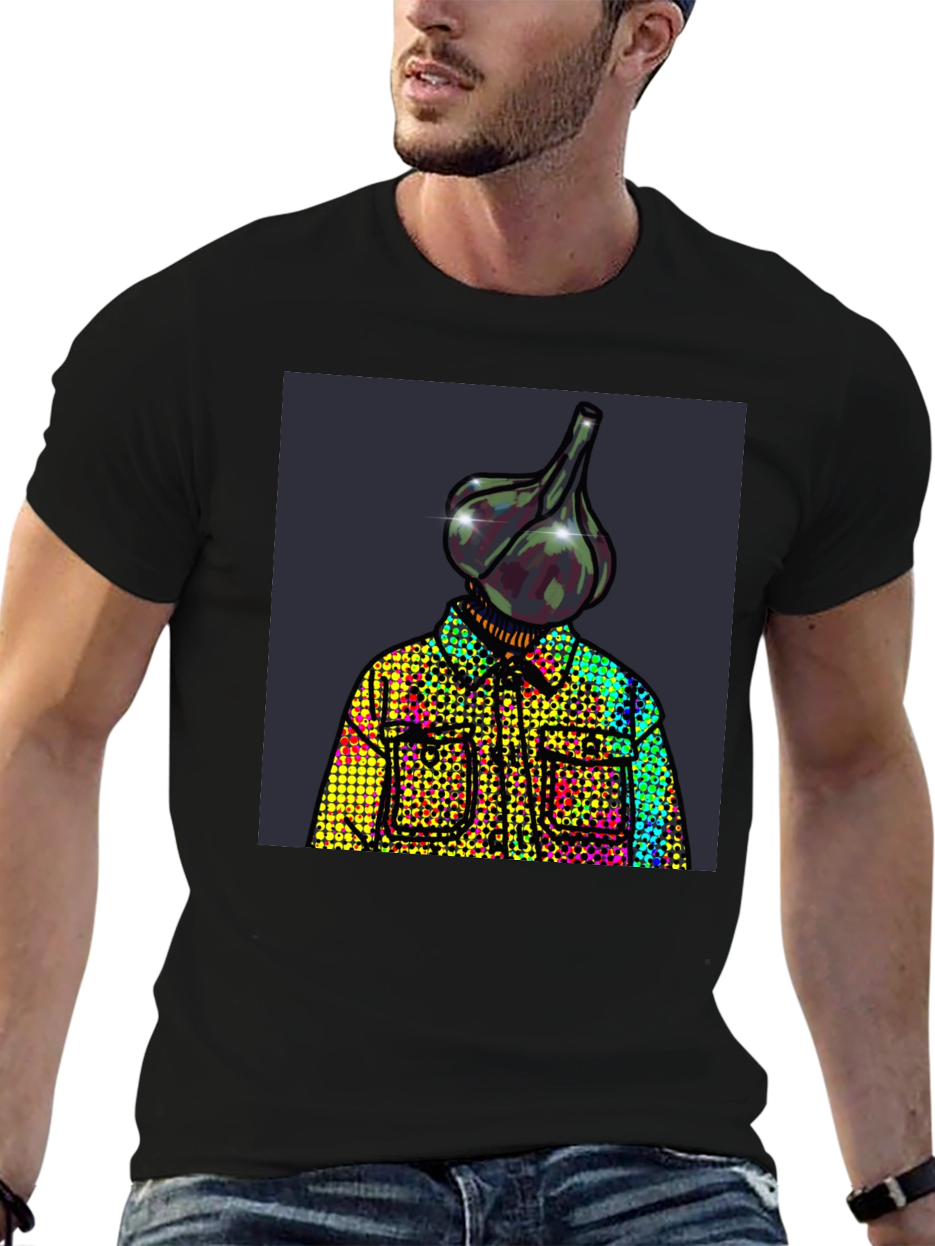 Garlic Head Graphic Tee - Unique Design