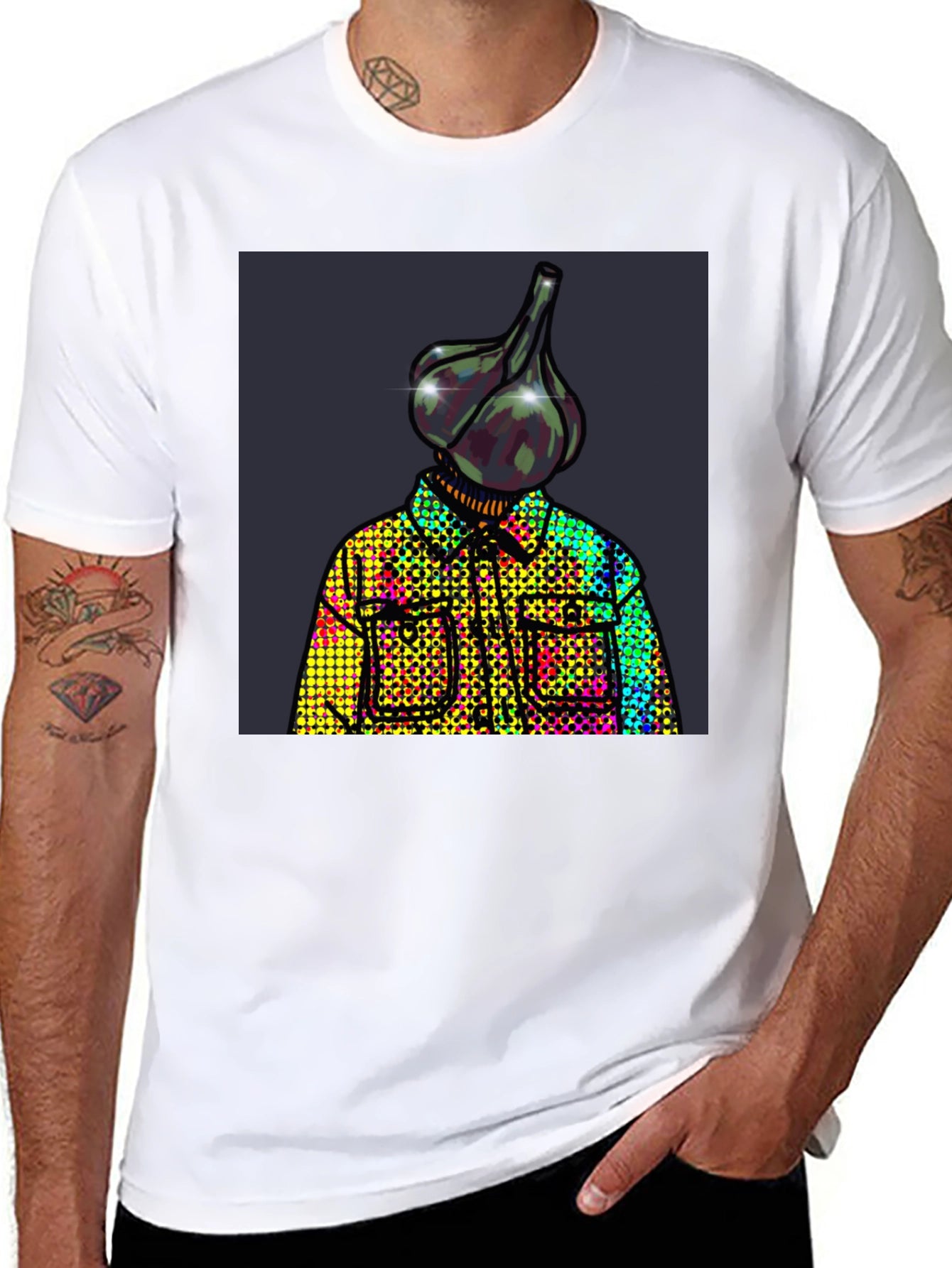 Garlic Head Graphic Tee - Unique Design
