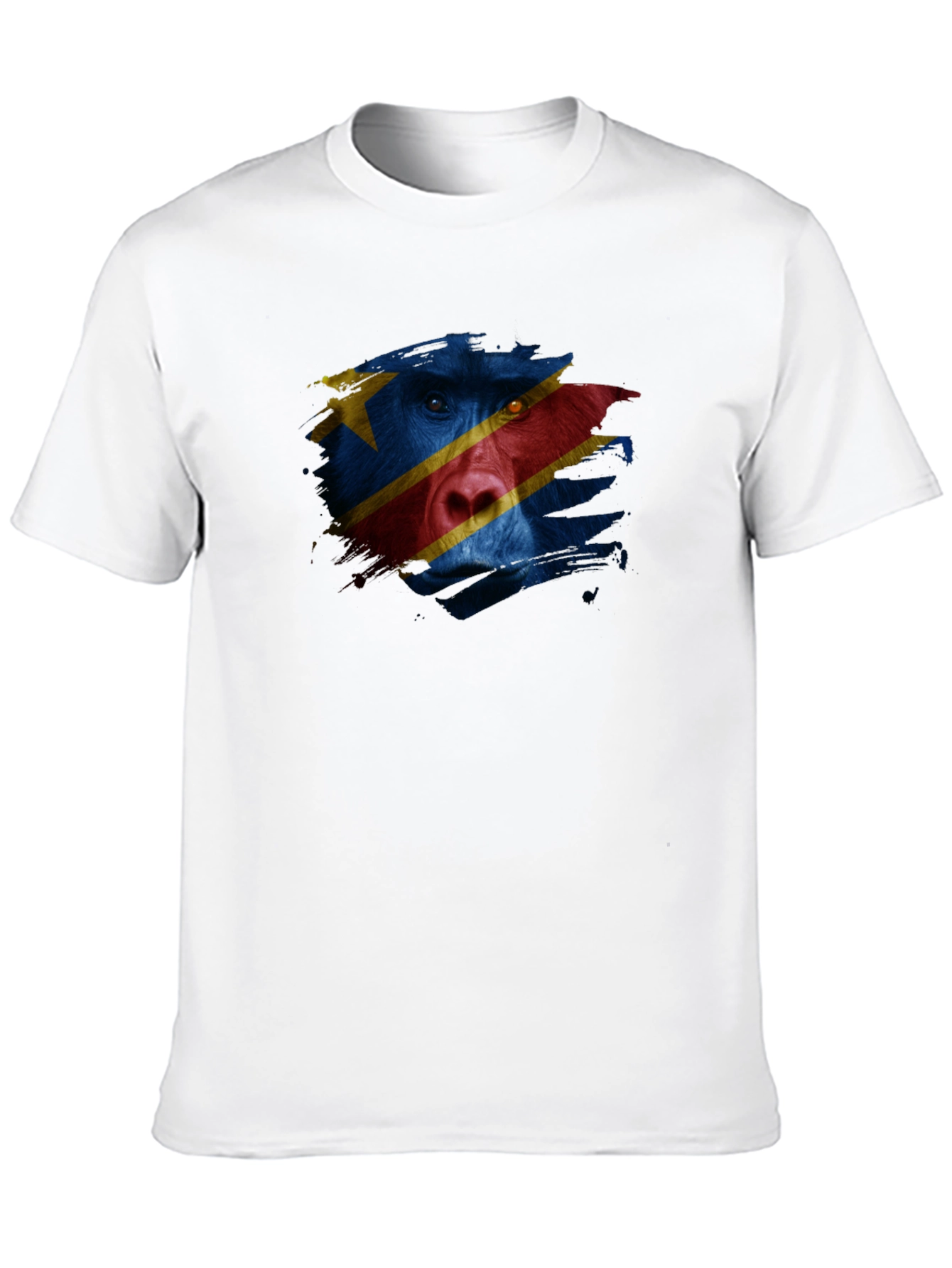 Congo Flag Baboon Graphic T-Shirt
