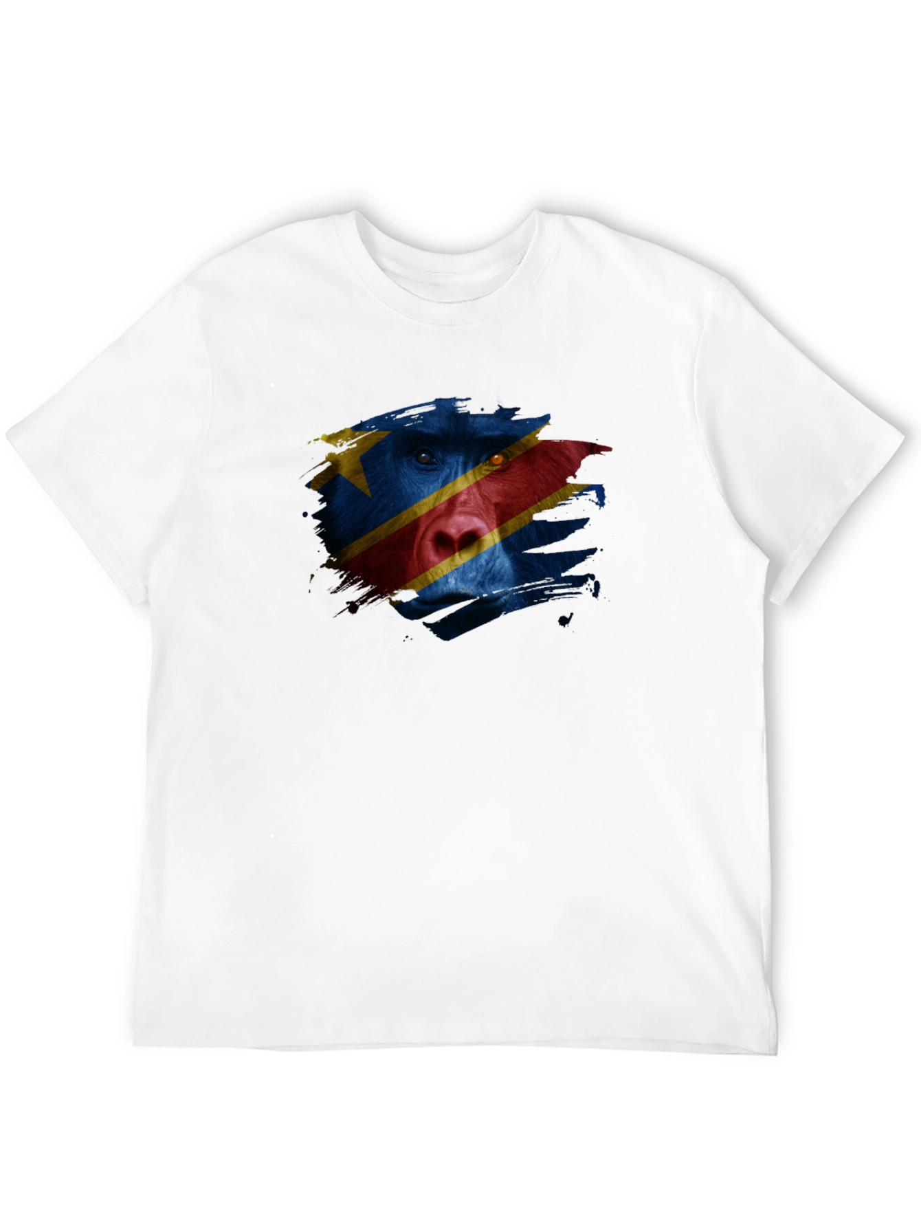 Congo Flag Baboon Graphic T-Shirt