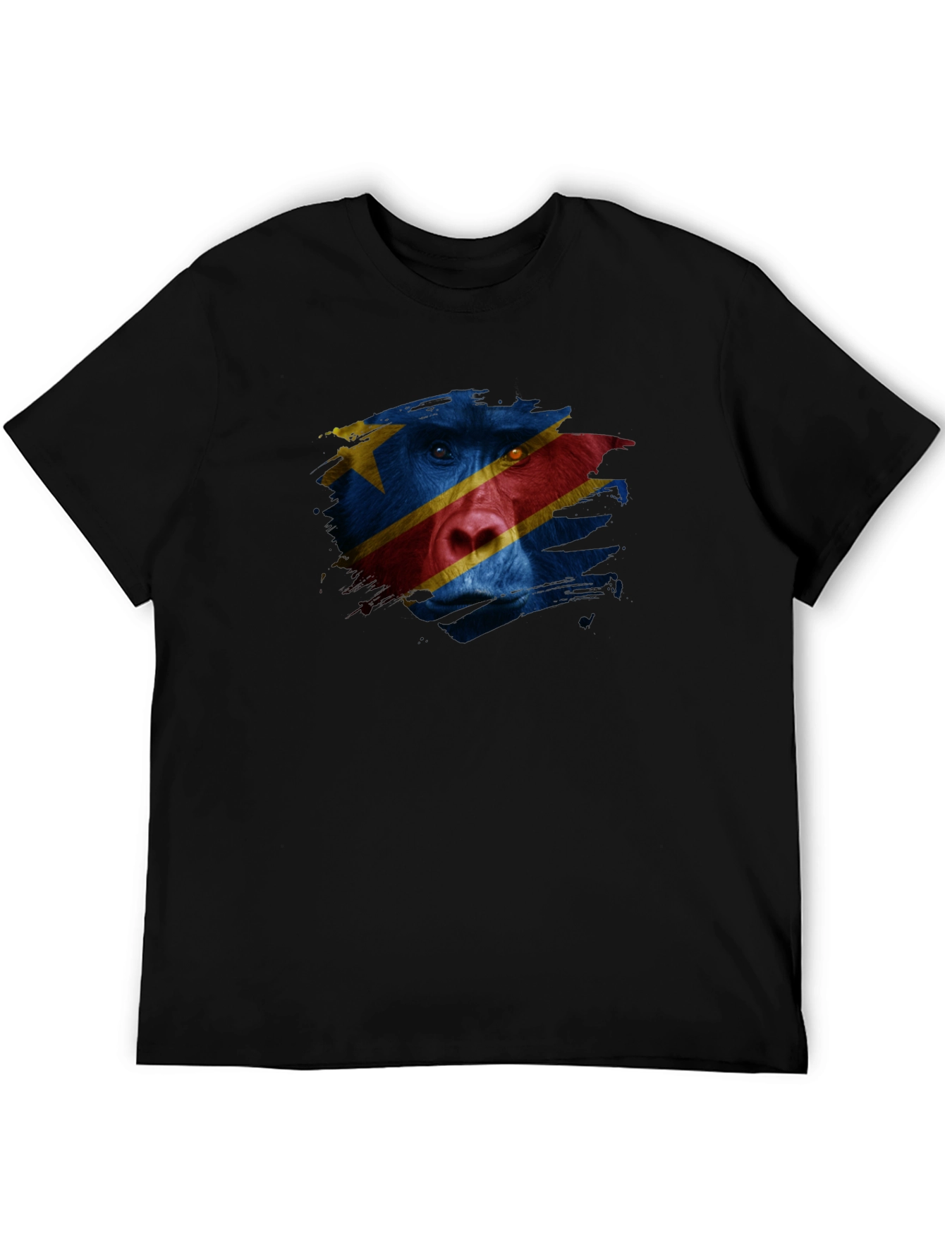 Congo Flag Baboon Graphic T-Shirt