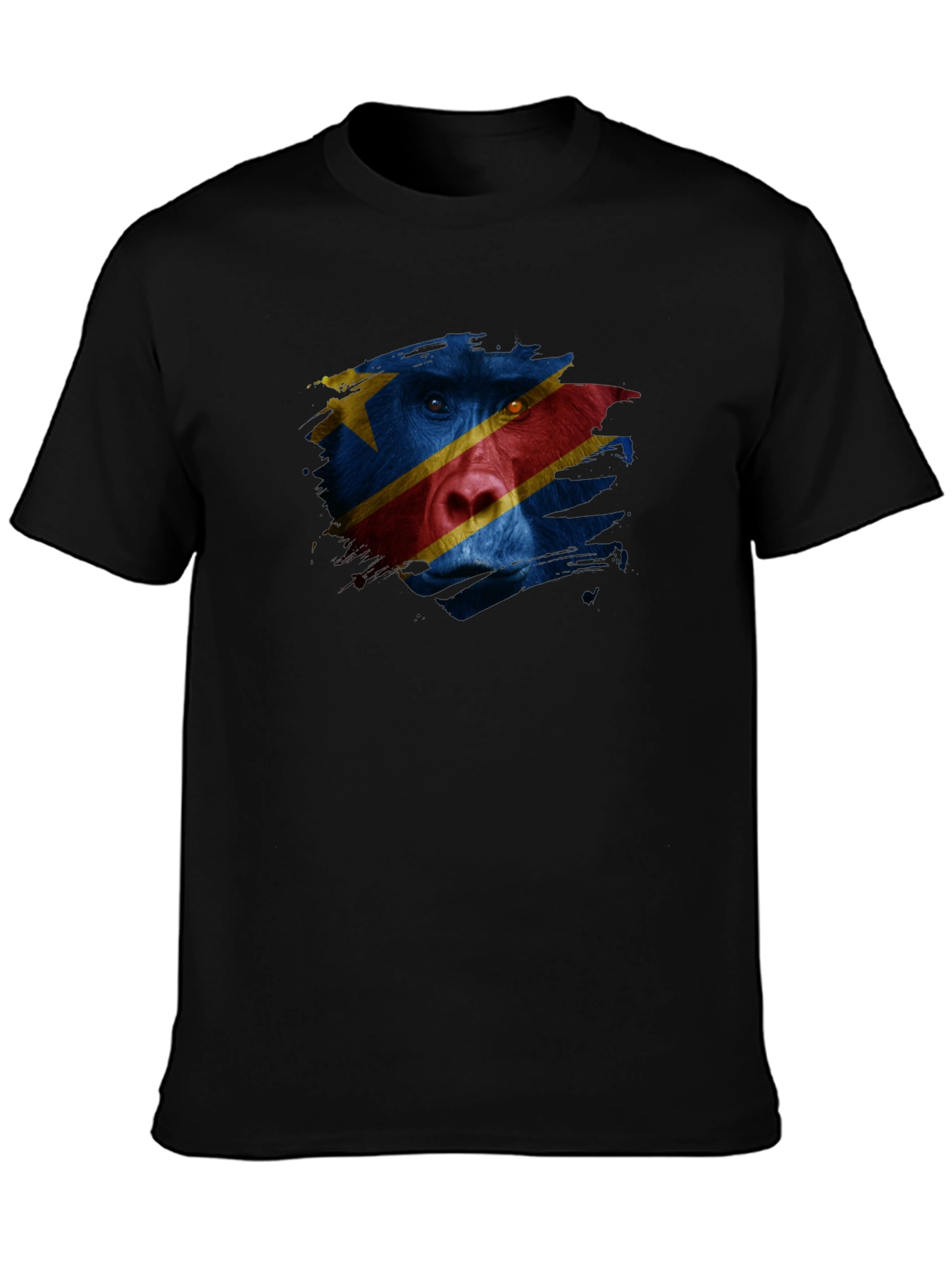 Congo Flag Baboon Graphic T-Shirt