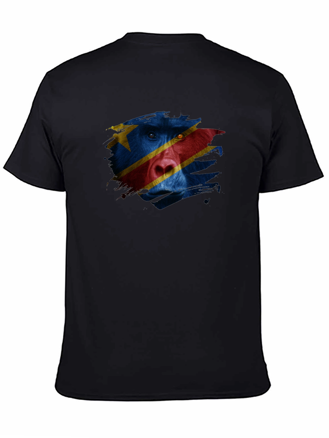 Congo Flag Baboon Graphic T-Shirt