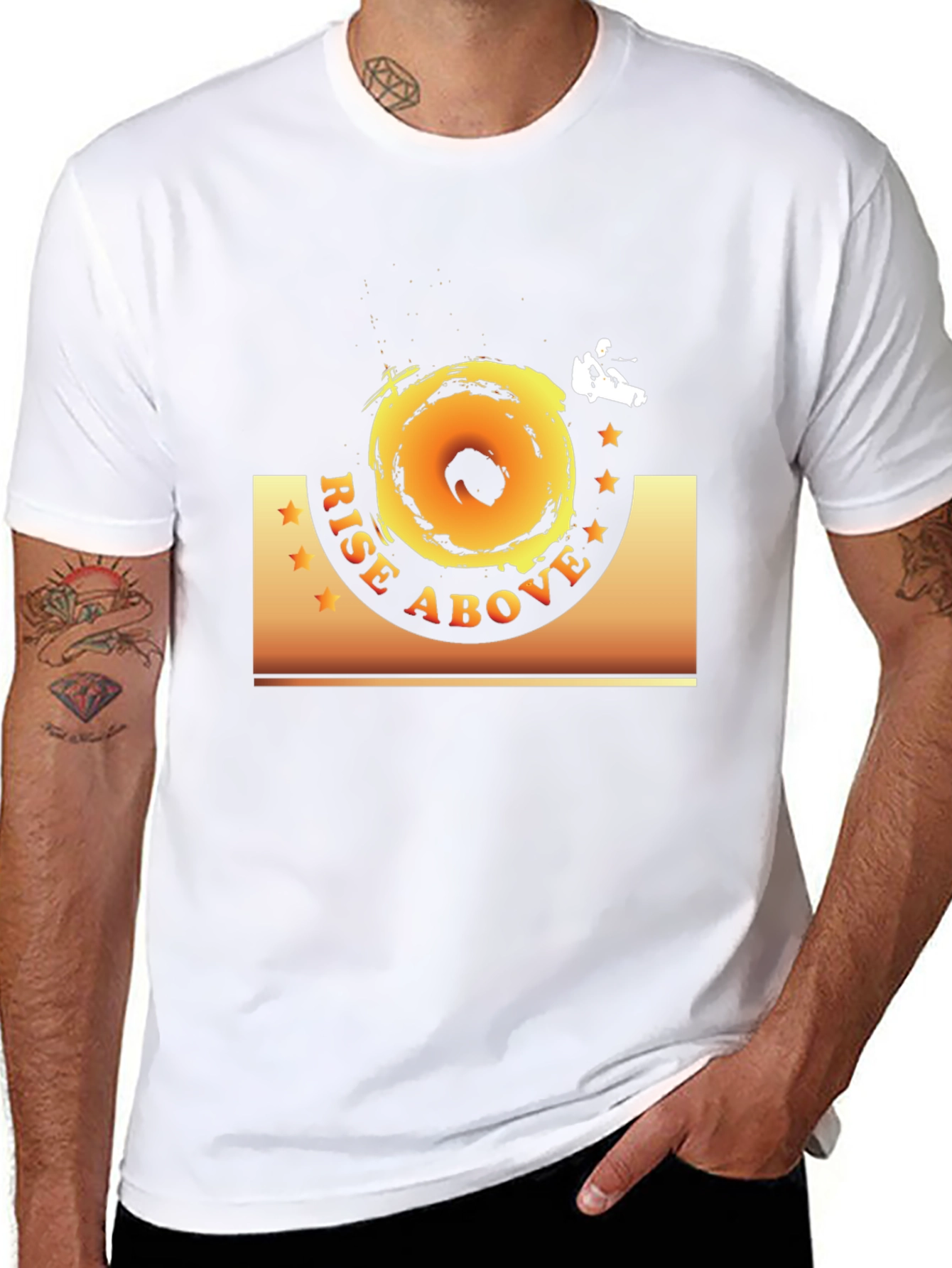 Rise Above Black Graphic Tee
