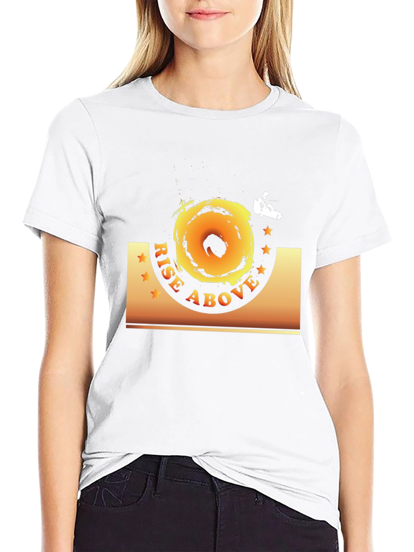 Rise Above Black Graphic Tee