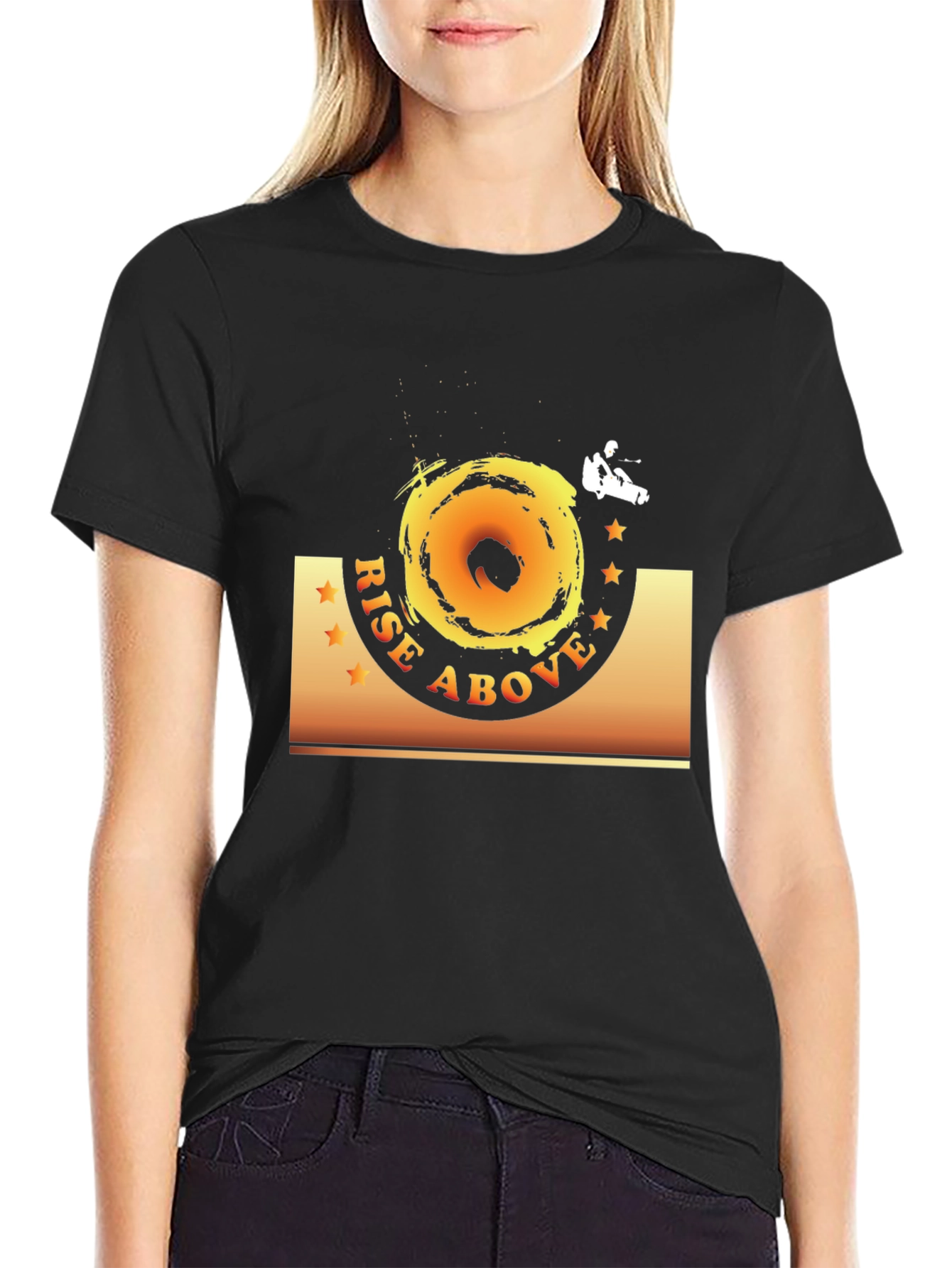 Rise Above Black Graphic Tee