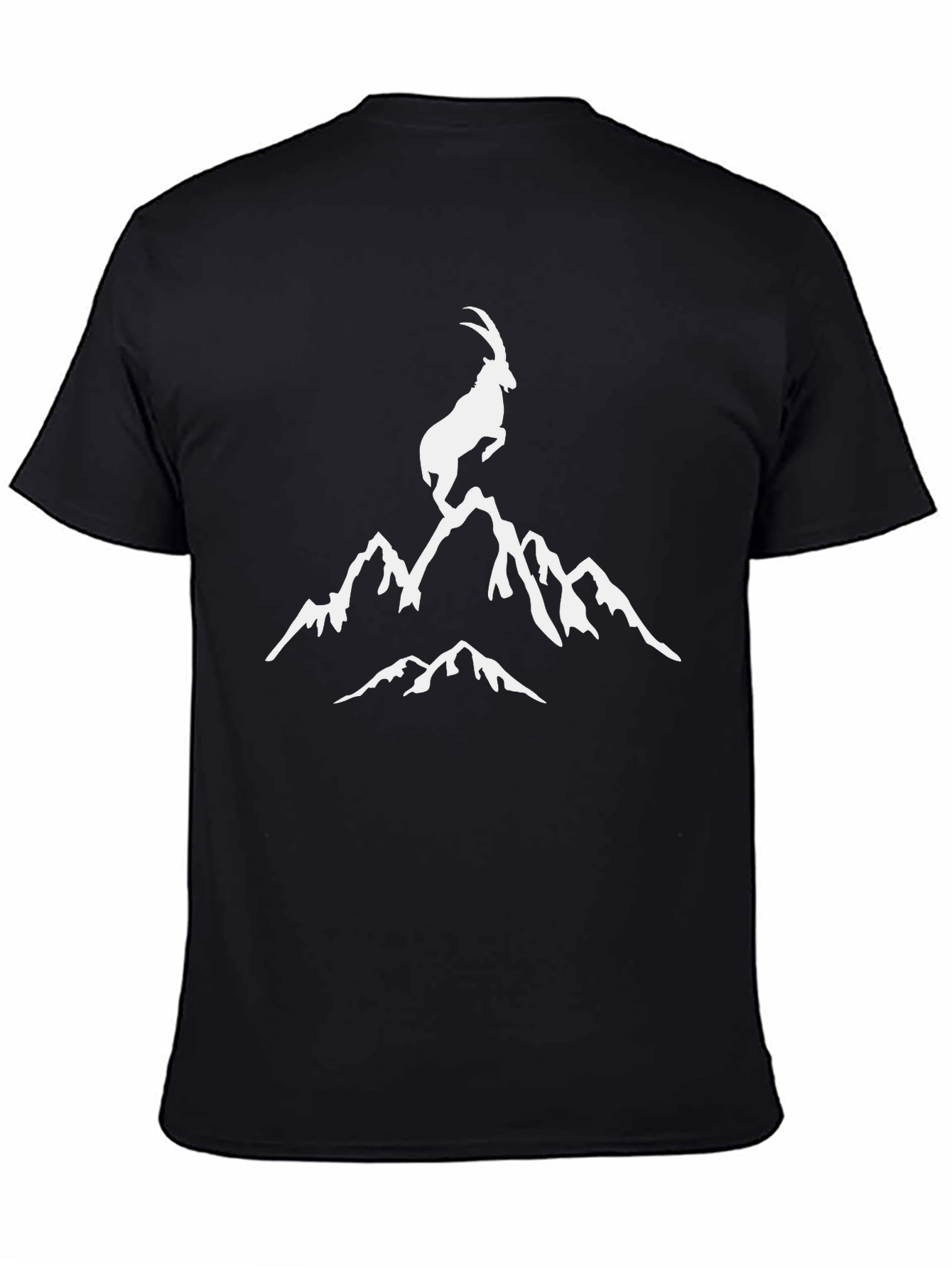 Mountain Goat Graphic Tee - Black