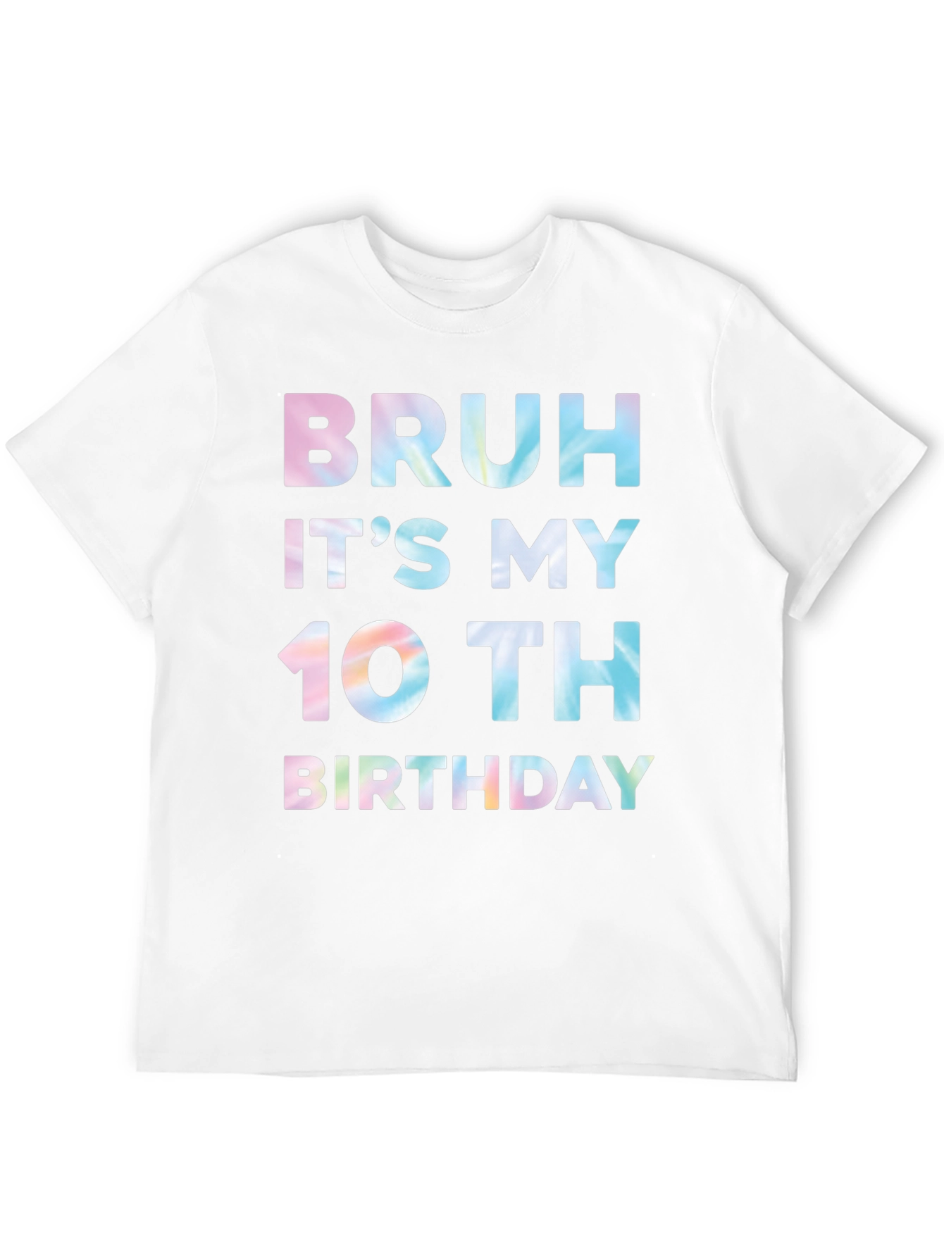 Bruh Its My 10th Birthday T-Shirt Black Cotton