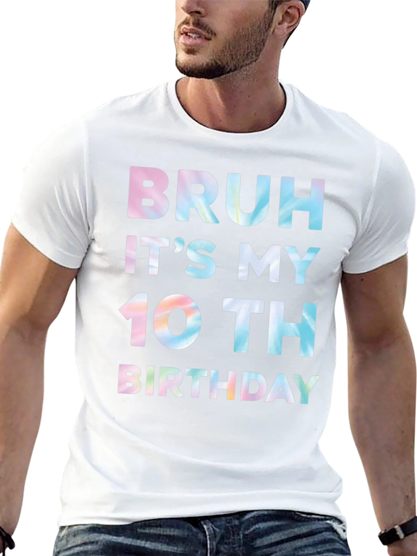 Bruh Its My 10th Birthday T-Shirt Black Cotton
