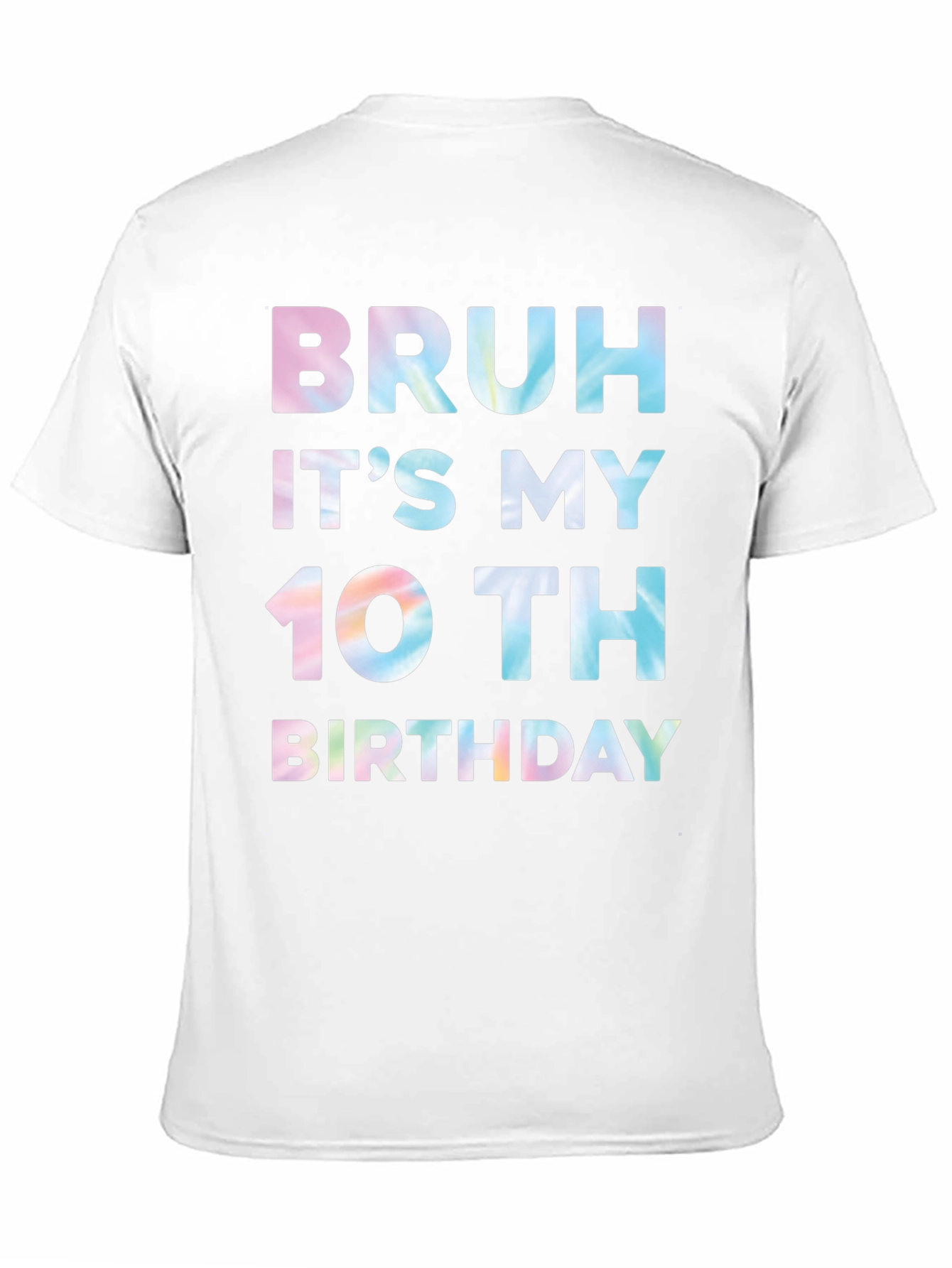 Bruh Its My 10th Birthday T-Shirt Black Cotton