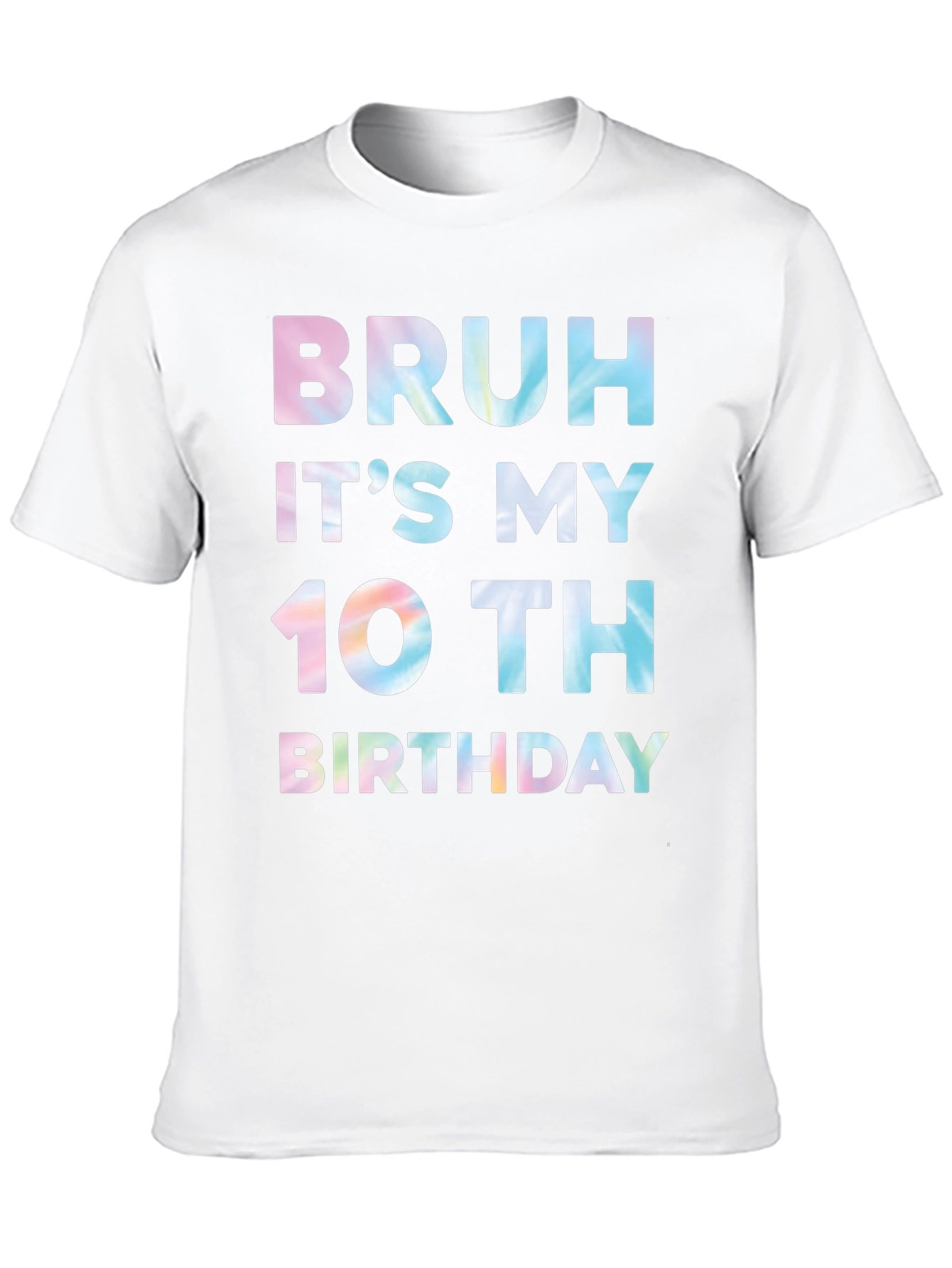 Bruh Its My 10th Birthday T-Shirt Black Cotton