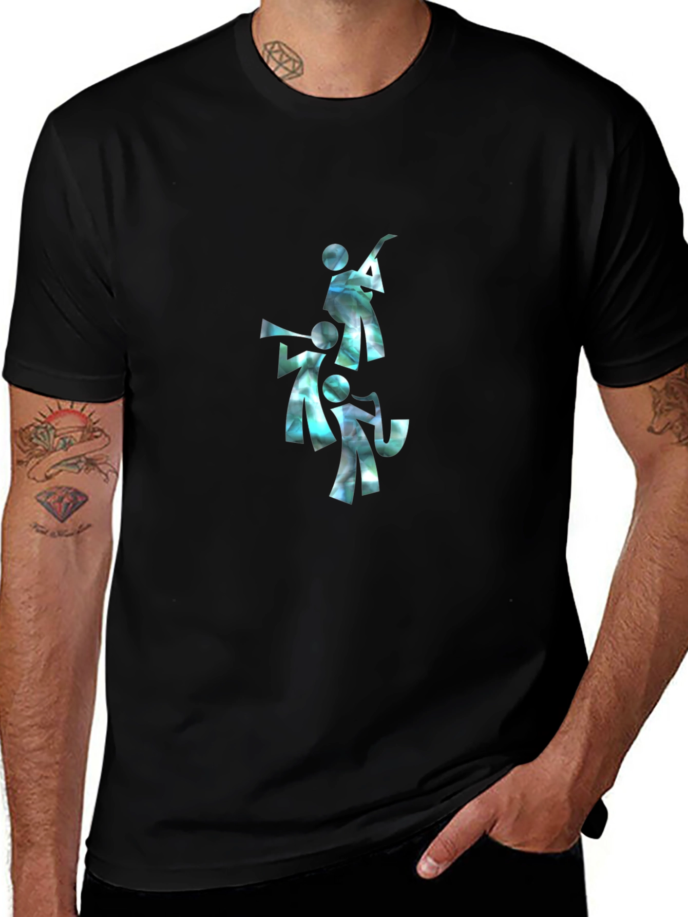 Musical Trio Graphic Tee - Black