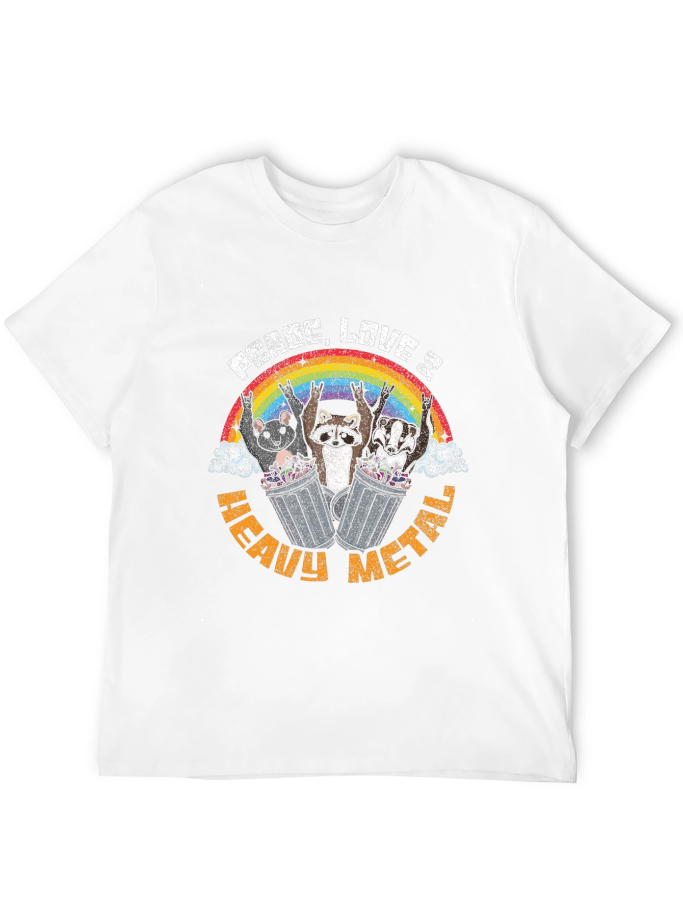 Peace Love Heavy Metal Animals T-Shirt