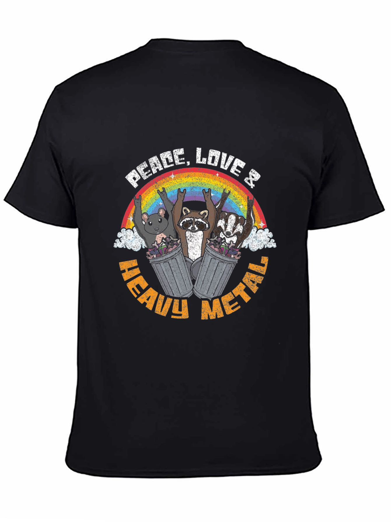 Peace Love Heavy Metal Animals T-Shirt