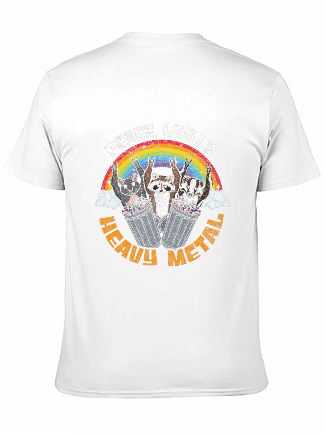 Peace Love Heavy Metal Animals T-Shirt