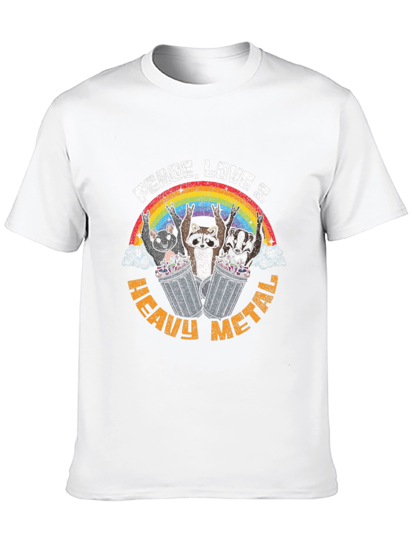 Peace Love Heavy Metal Animals T-Shirt