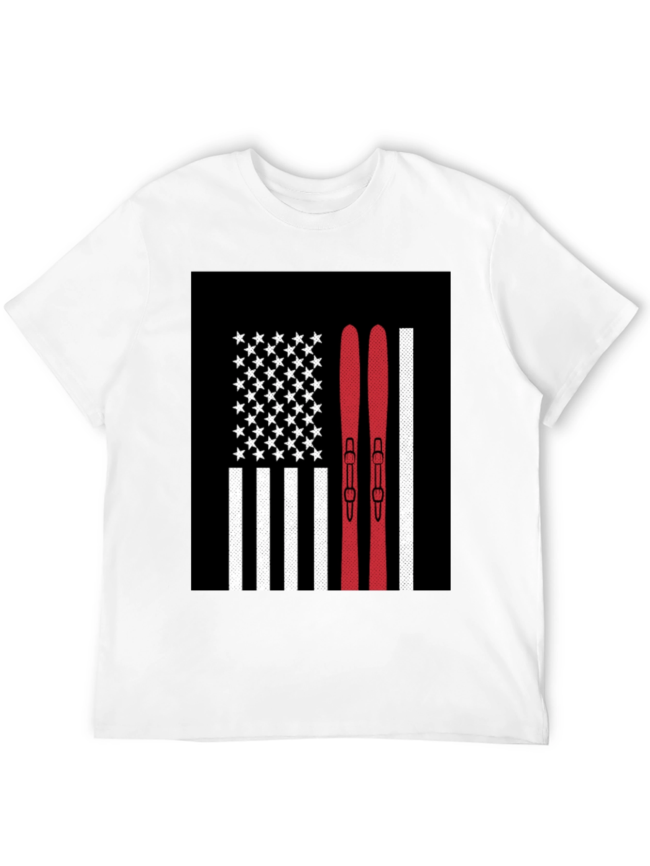 USA Skiing Flag Graphic Tee