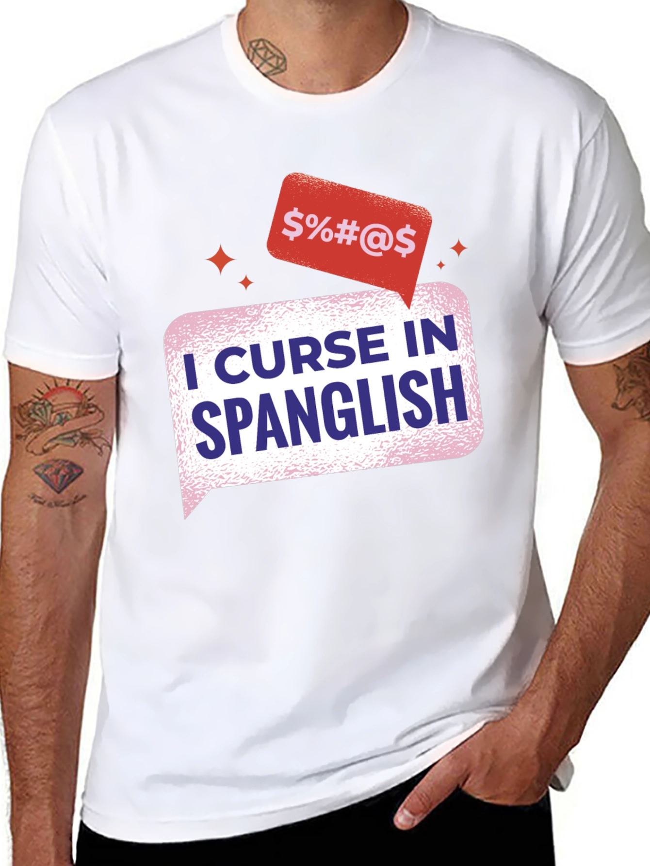 Spanglish Curse T-Shirt - Black Cotton Tee