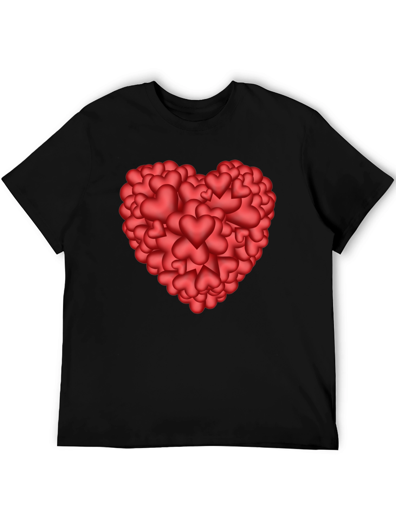 Heart of Hearts Graphic Tee - Black Casual Shirt