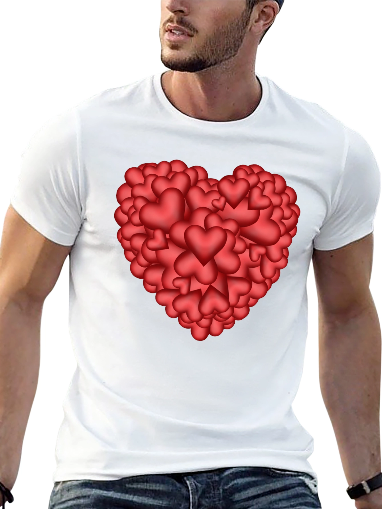 Heart of Hearts Graphic Tee - Black Casual Shirt