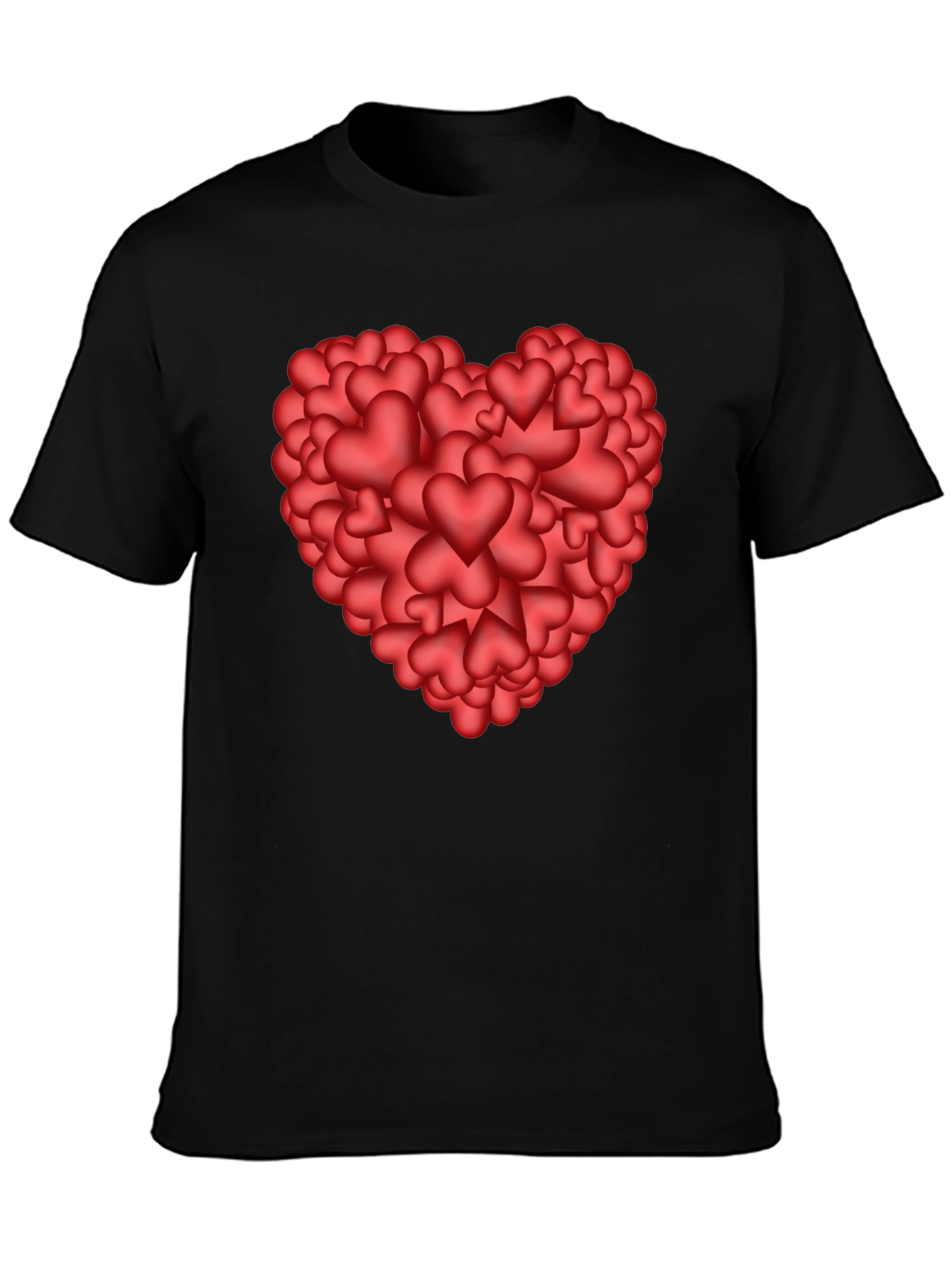 Heart of Hearts Graphic Tee - Black Casual Shirt