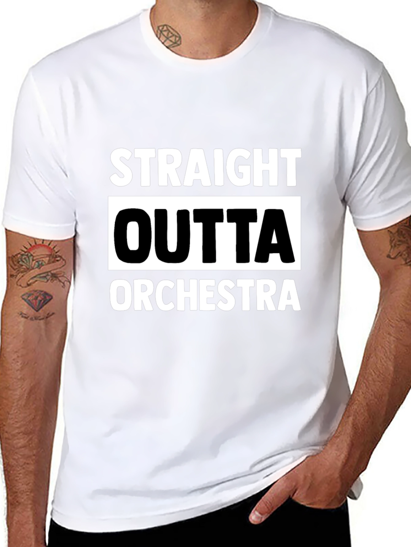 Straight Outta Orchestra Black T-Shirt