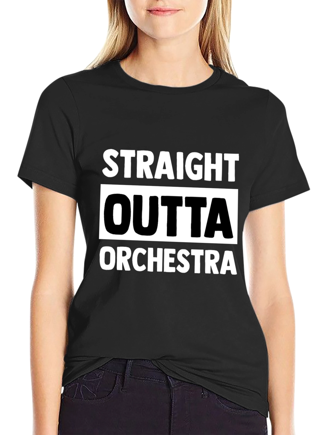 Straight Outta Orchestra Black T-Shirt