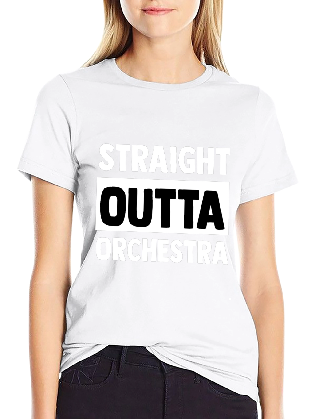 Straight Outta Orchestra Black T-Shirt
