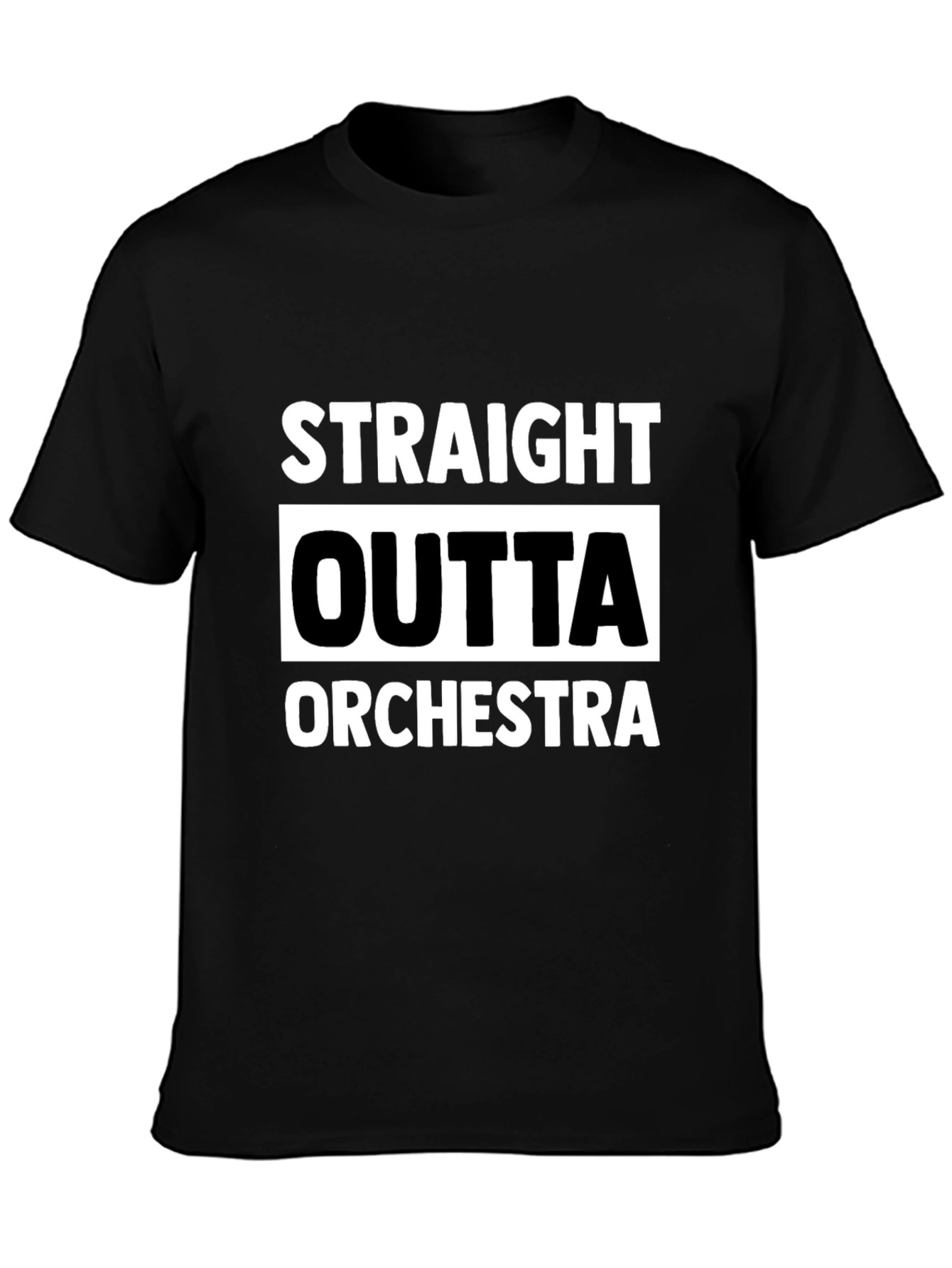 Straight Outta Orchestra Black T-Shirt