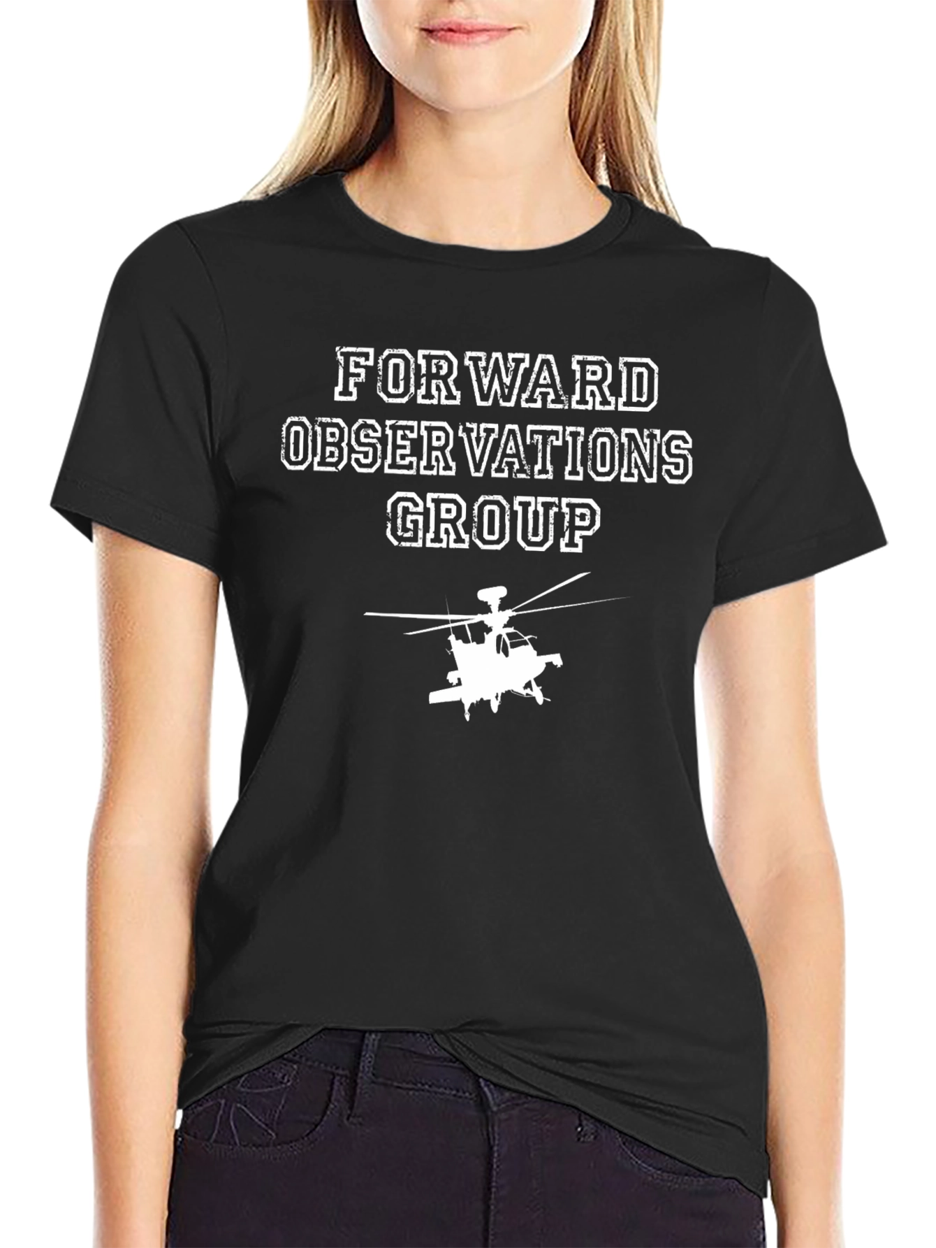 Forward Observations Group T-Shirt - Military Helicopter Tee