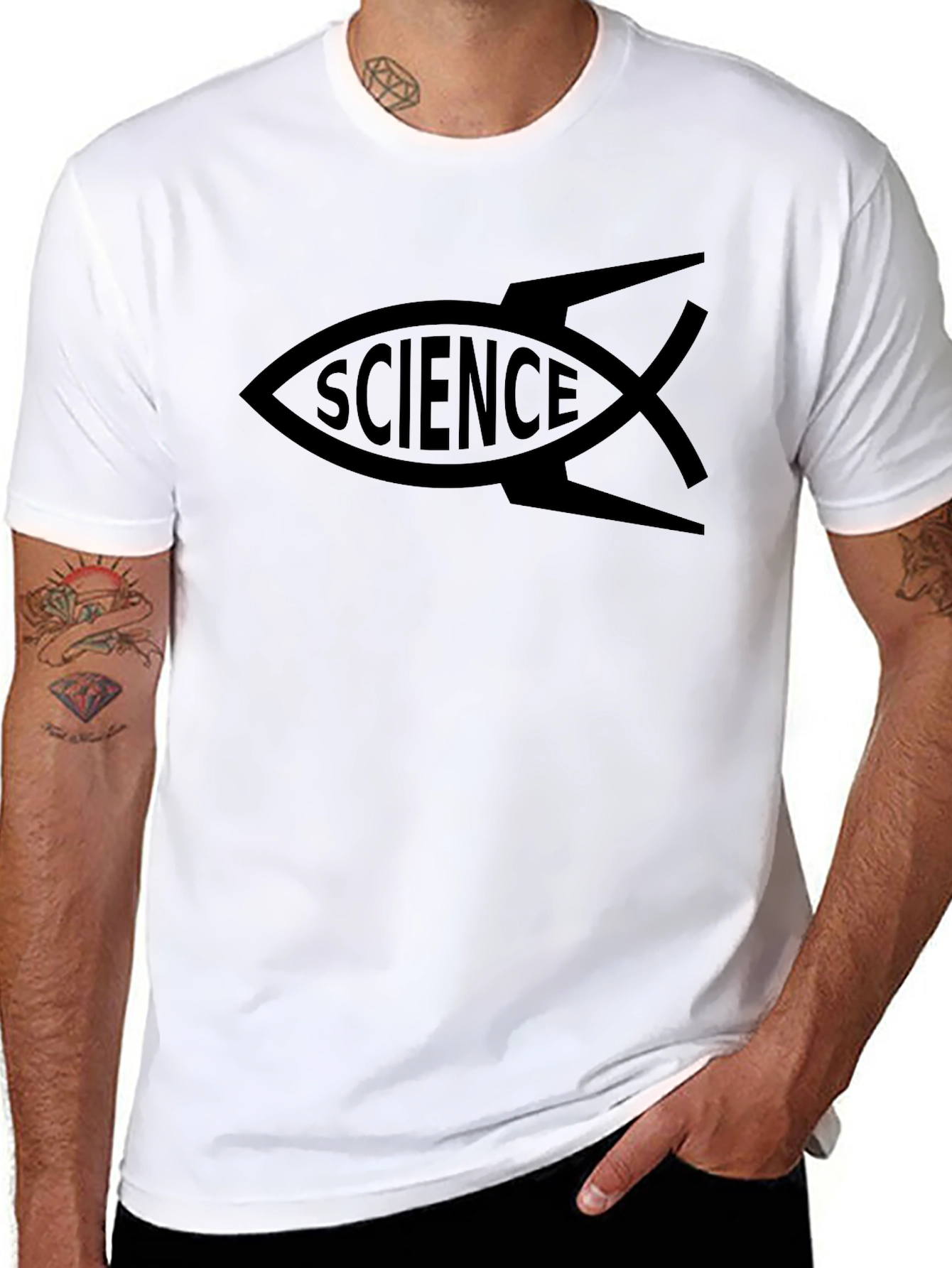 Science Fish T-Shirt - Black