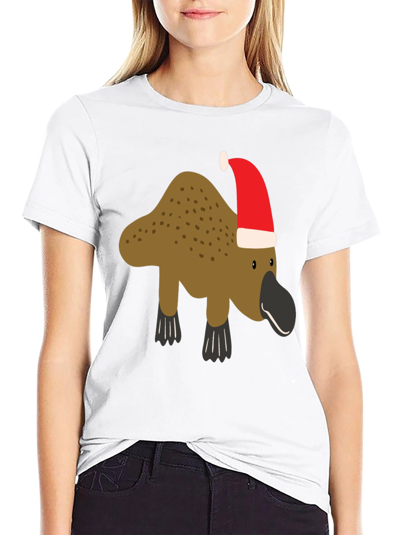 Festive Platypus Christmas T-Shirt