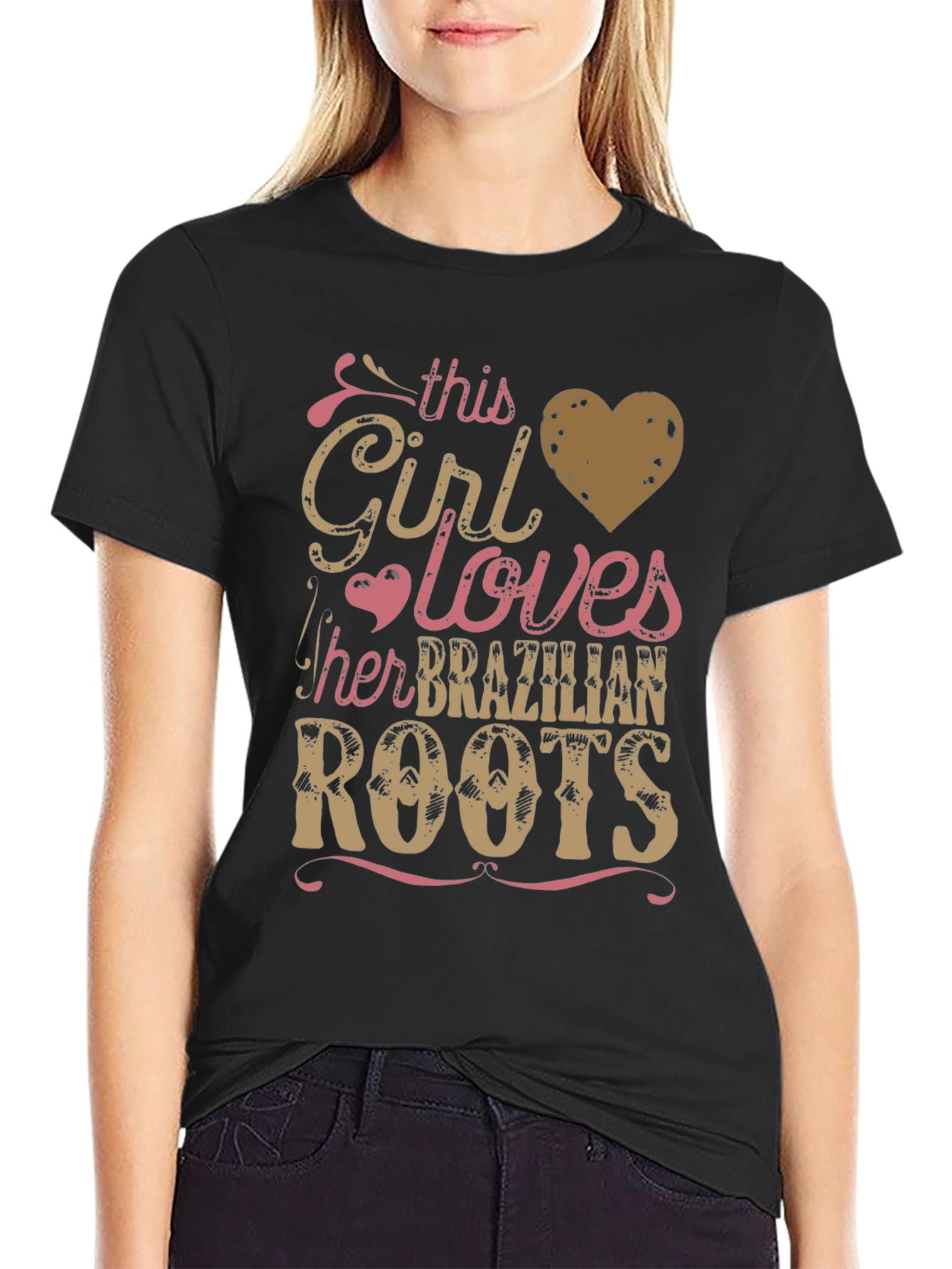 Girl Loves Brazilian Roots Graphic T-Shirt