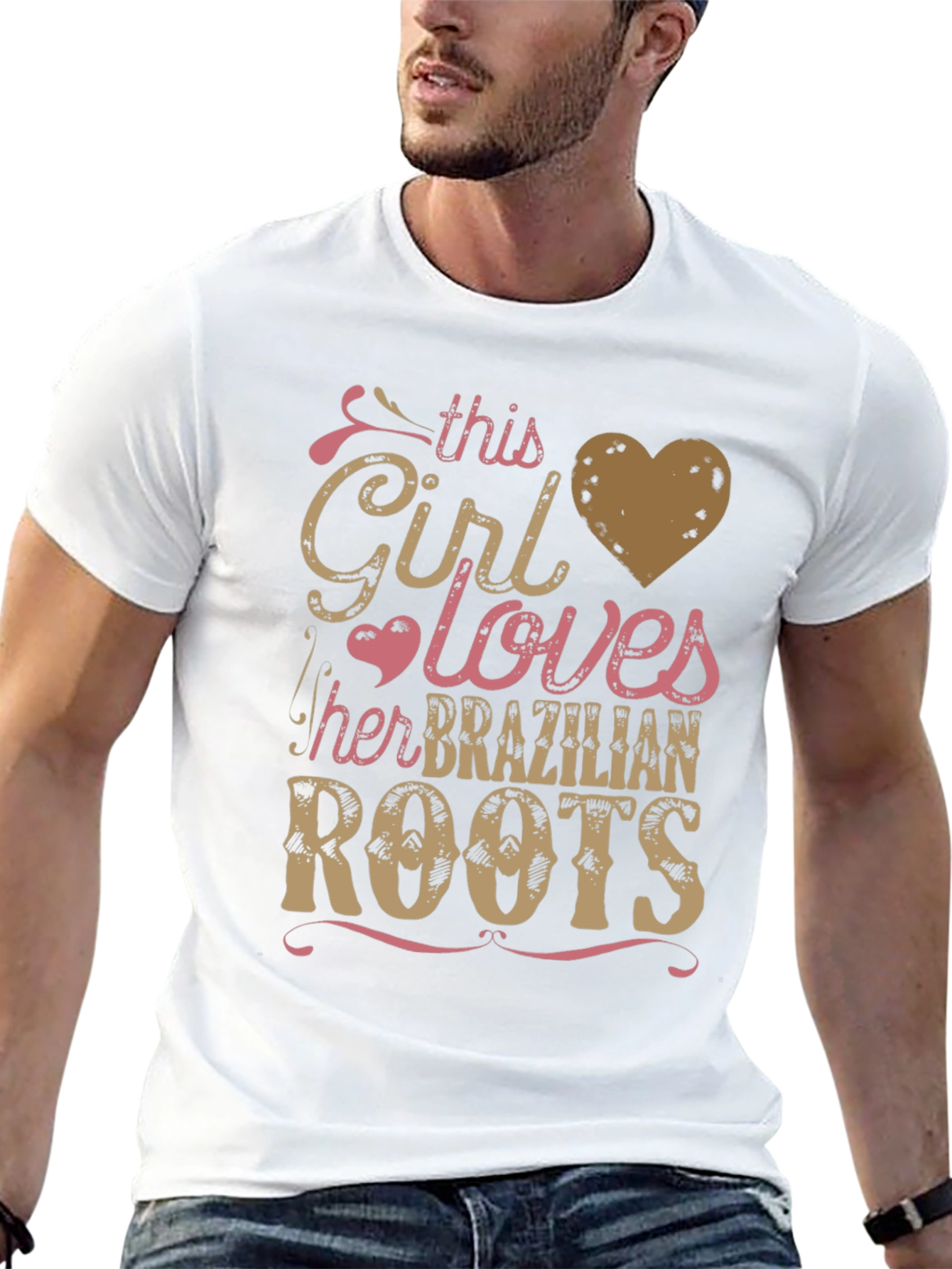 Girl Loves Brazilian Roots Graphic T-Shirt