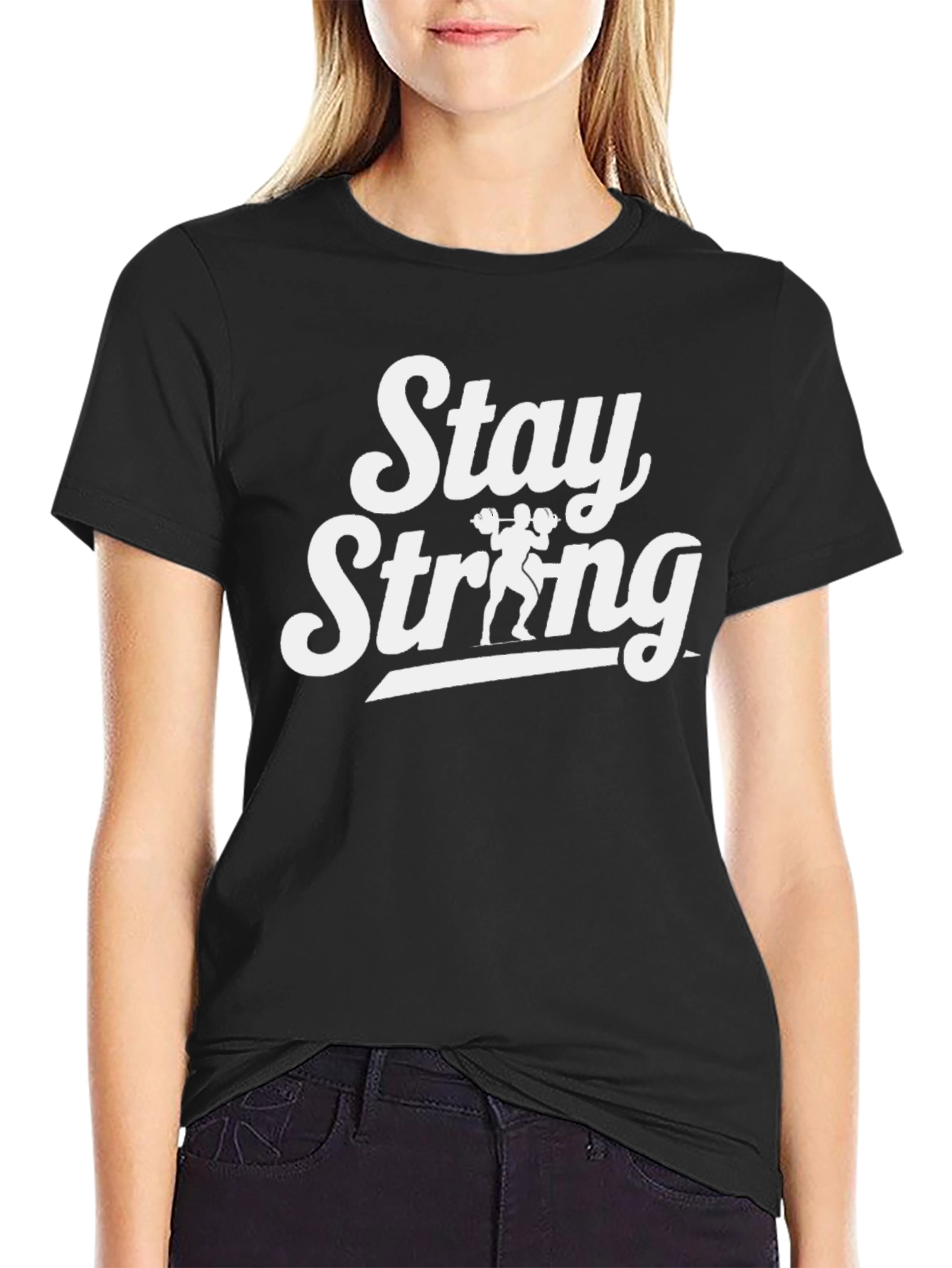 Stay Strong Graphic Tee - Black T-Shirt