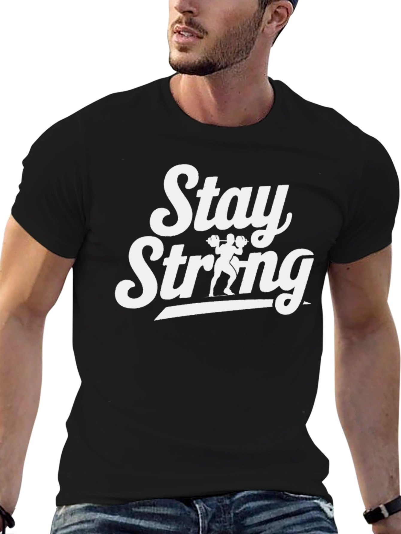 Stay Strong Graphic Tee - Black T-Shirt