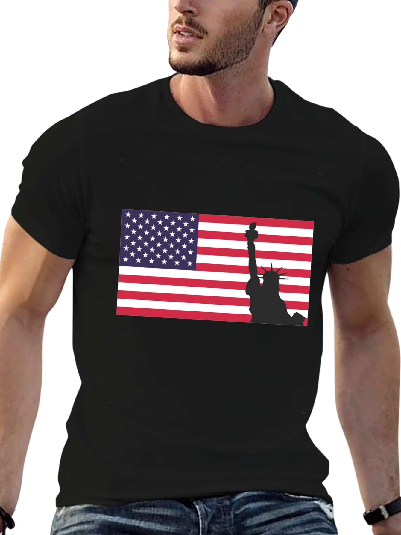 American Flag Liberty Graphic T-Shirt